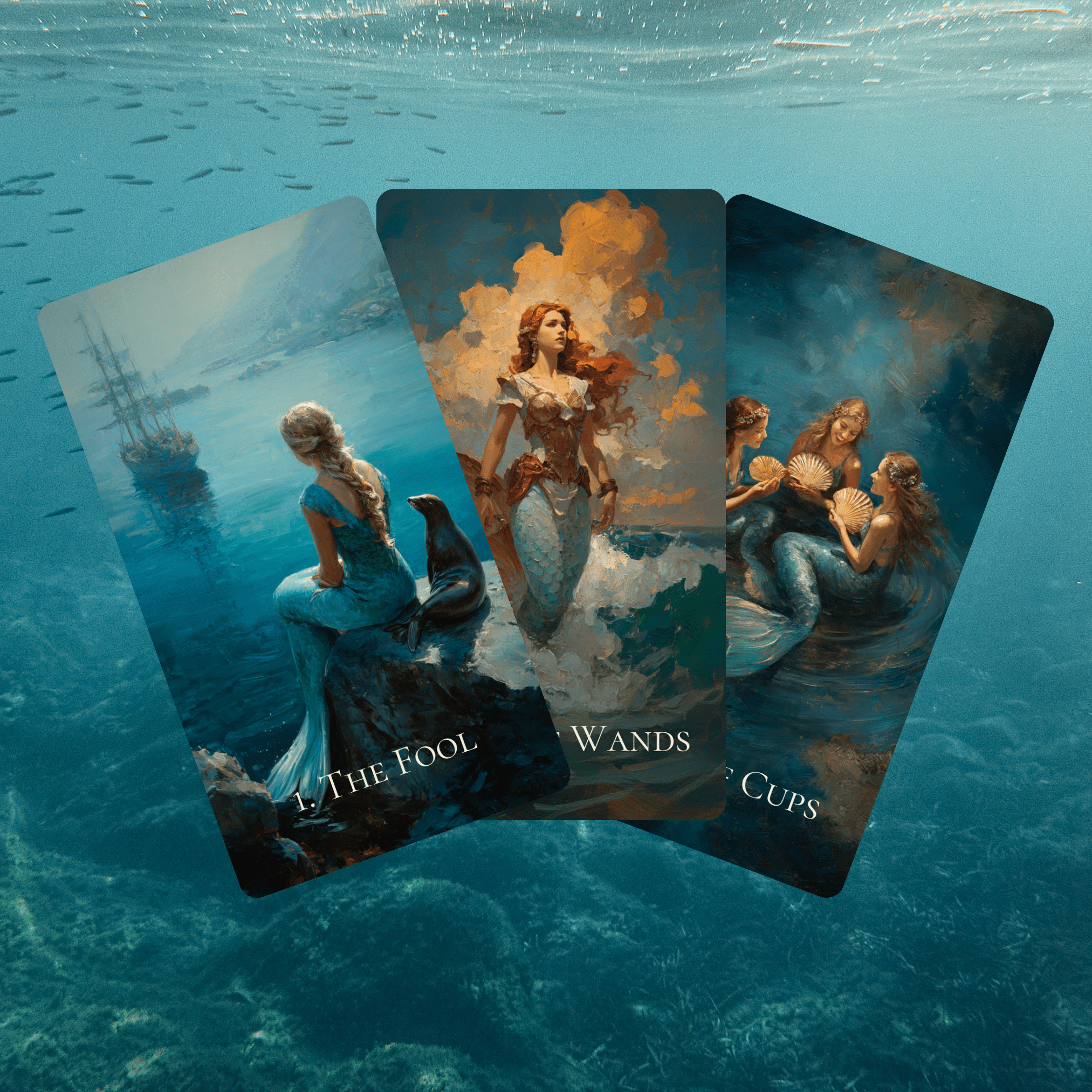 Enchanted Shores Tarot & Oracle 🌊 A complete ocean divination set of story, truth, and intuitive depth - Hattie Thorn Tarot