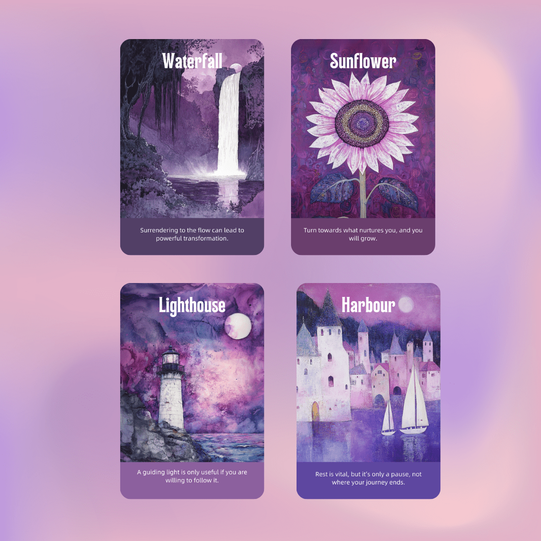 Enchanted Veil Oracle 👁‍🗨 A 50 - card oracle deck of ethereal beauty and quiet wisdom - Hattie Thorn Tarot