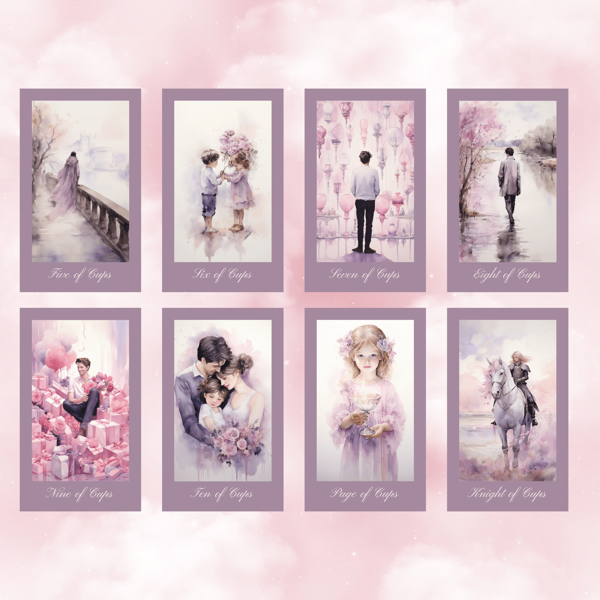 Ethereal Romance Tarot 💜 A pastel dream of love, longing, and lunar - lit introspection. - Hattie Thorn Tarot