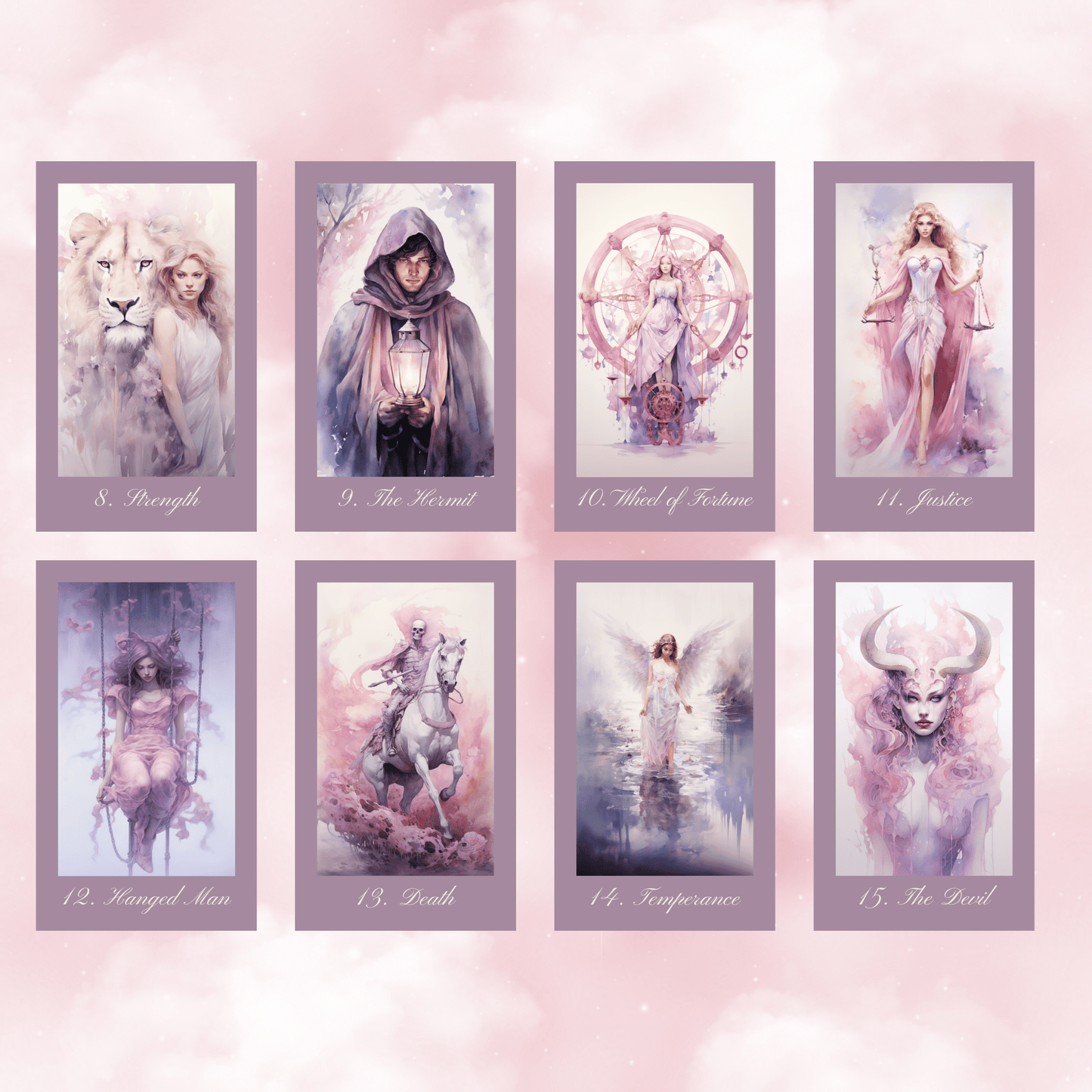 Ethereal Romance Tarot 💜 A pastel dream of love, longing, and lunar - lit introspection. - Hattie Thorn Tarot