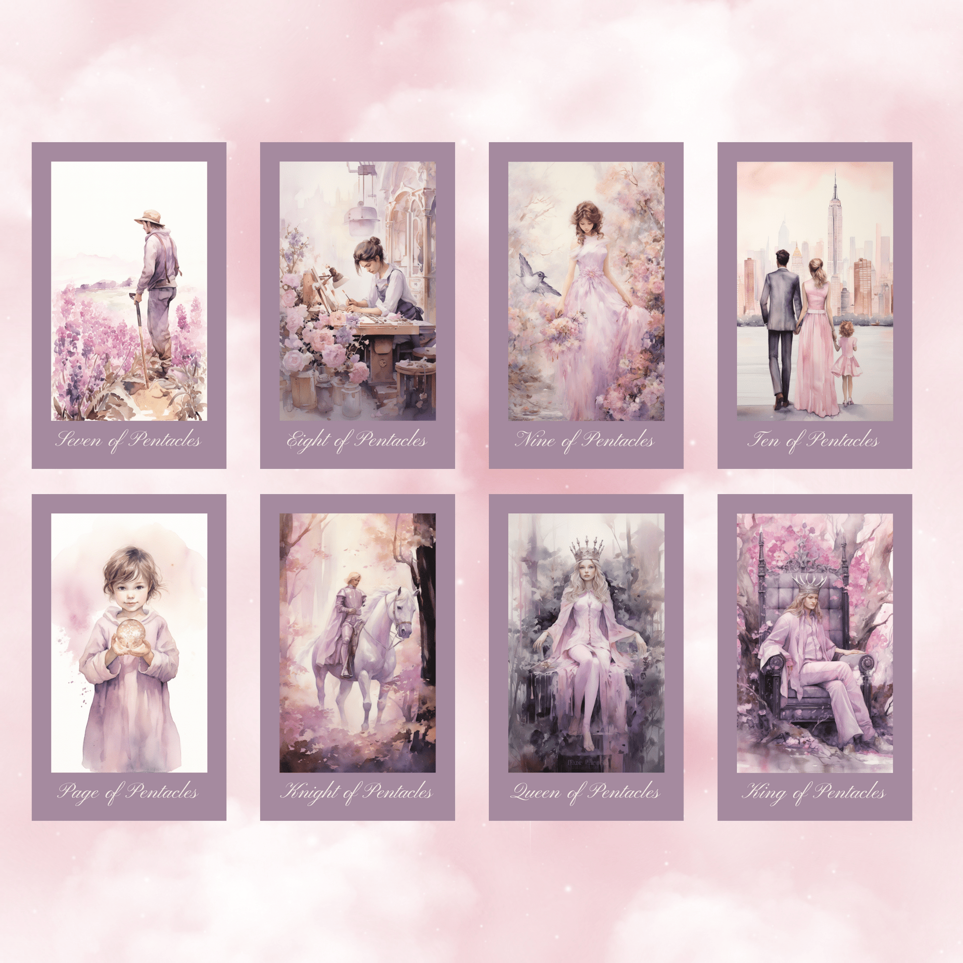 Ethereal Romance Tarot 💜 A pastel dream of love, longing, and lunar - lit introspection. - Hattie Thorn Tarot