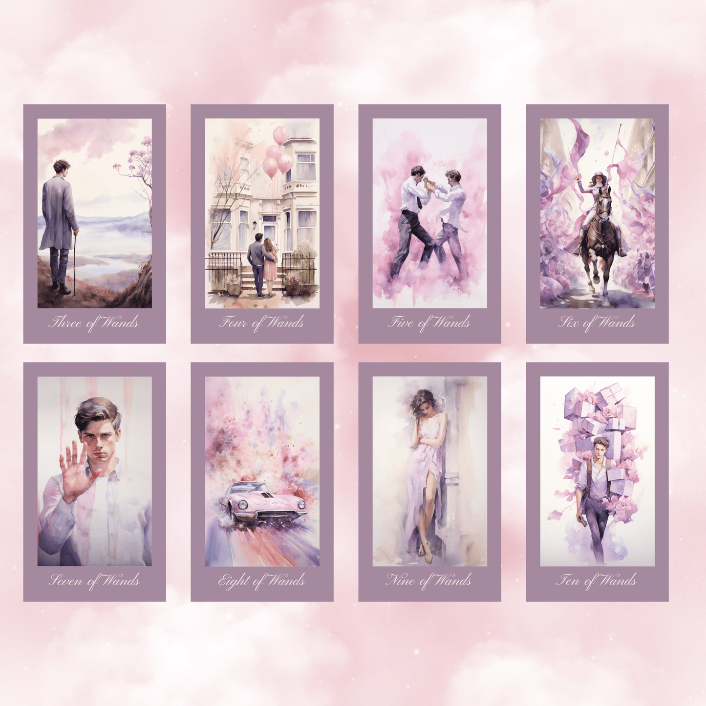 Ethereal Romance Tarot 💜 A pastel dream of love, longing, and lunar - lit introspection. - Hattie Thorn Tarot