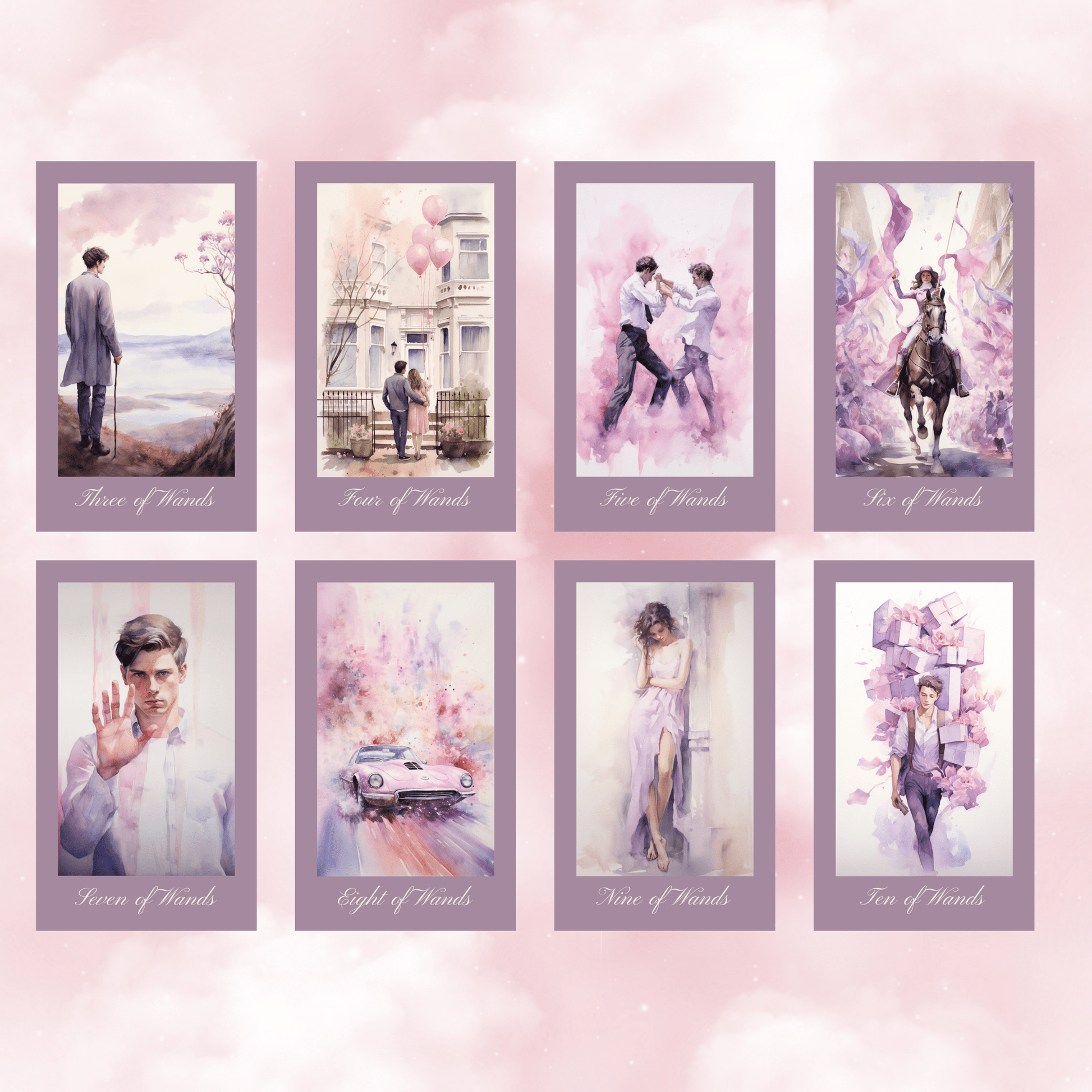 Ethereal Romance Tarot 💜 A pastel dream of love, longing, and lunar - lit introspection. - Hattie Thorn Tarot