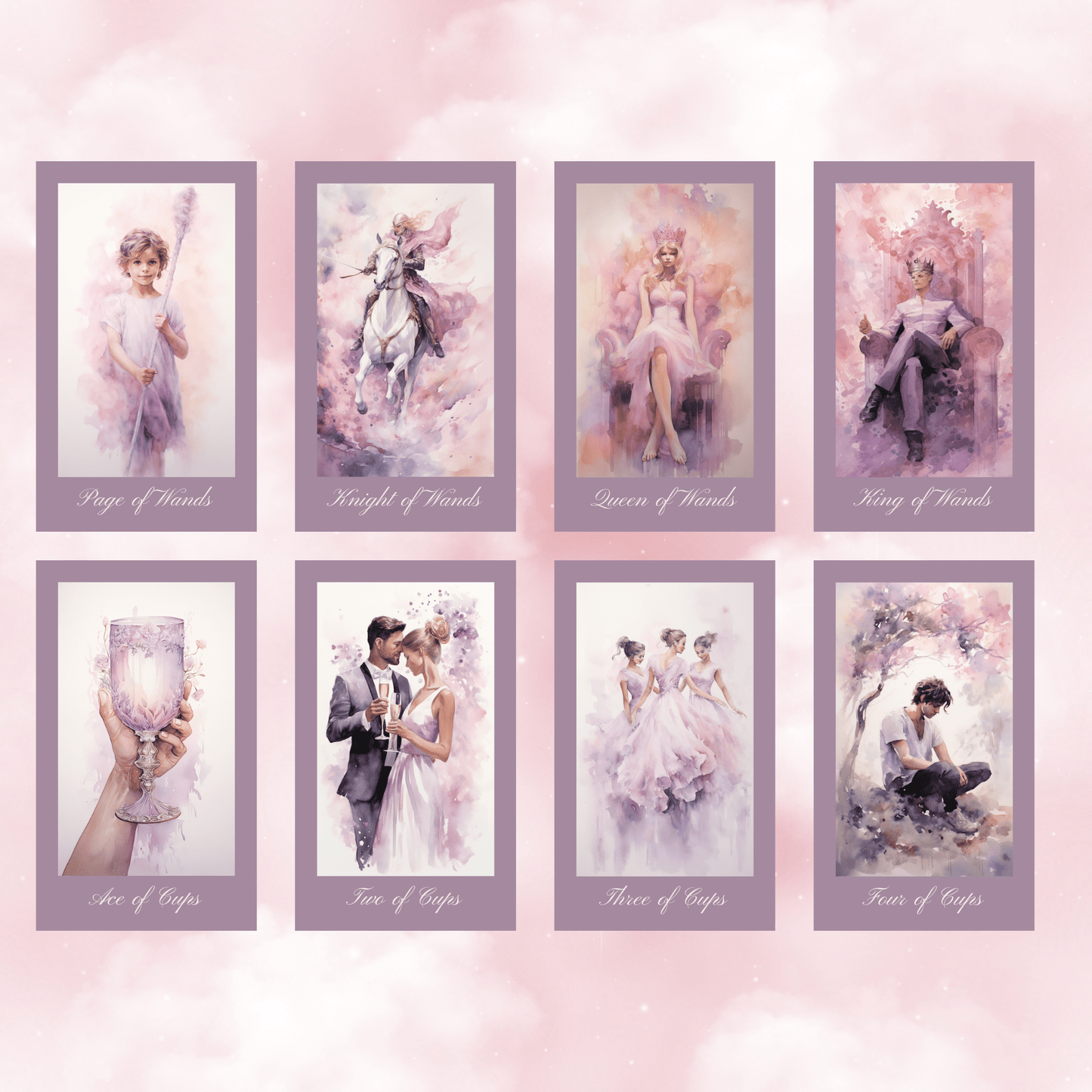 Ethereal Romance Tarot 💜 A pastel dream of love, longing, and lunar - lit introspection. - Hattie Thorn Tarot