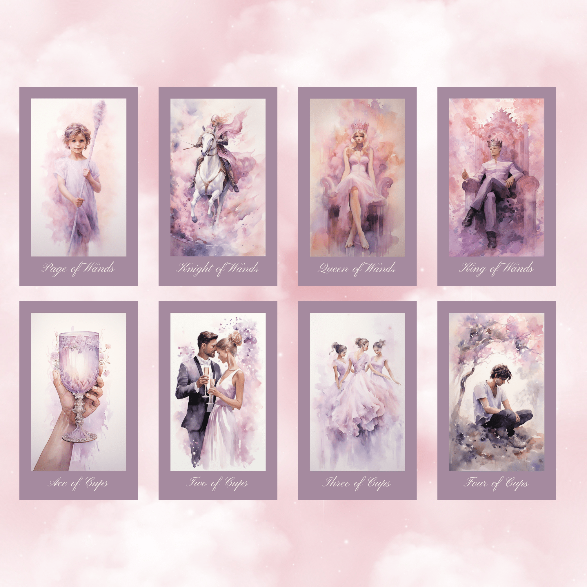 Ethereal Romance Tarot 💜 A pastel dream of love, longing, and lunar - lit introspection. - Hattie Thorn Tarot