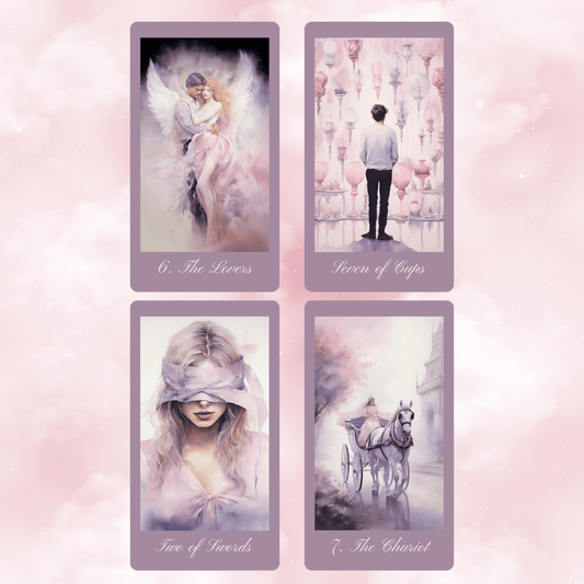 Ethereal Romance Tarot 💜 A pastel dream of love, longing, and lunar - lit introspection. - Hattie Thorn Tarot