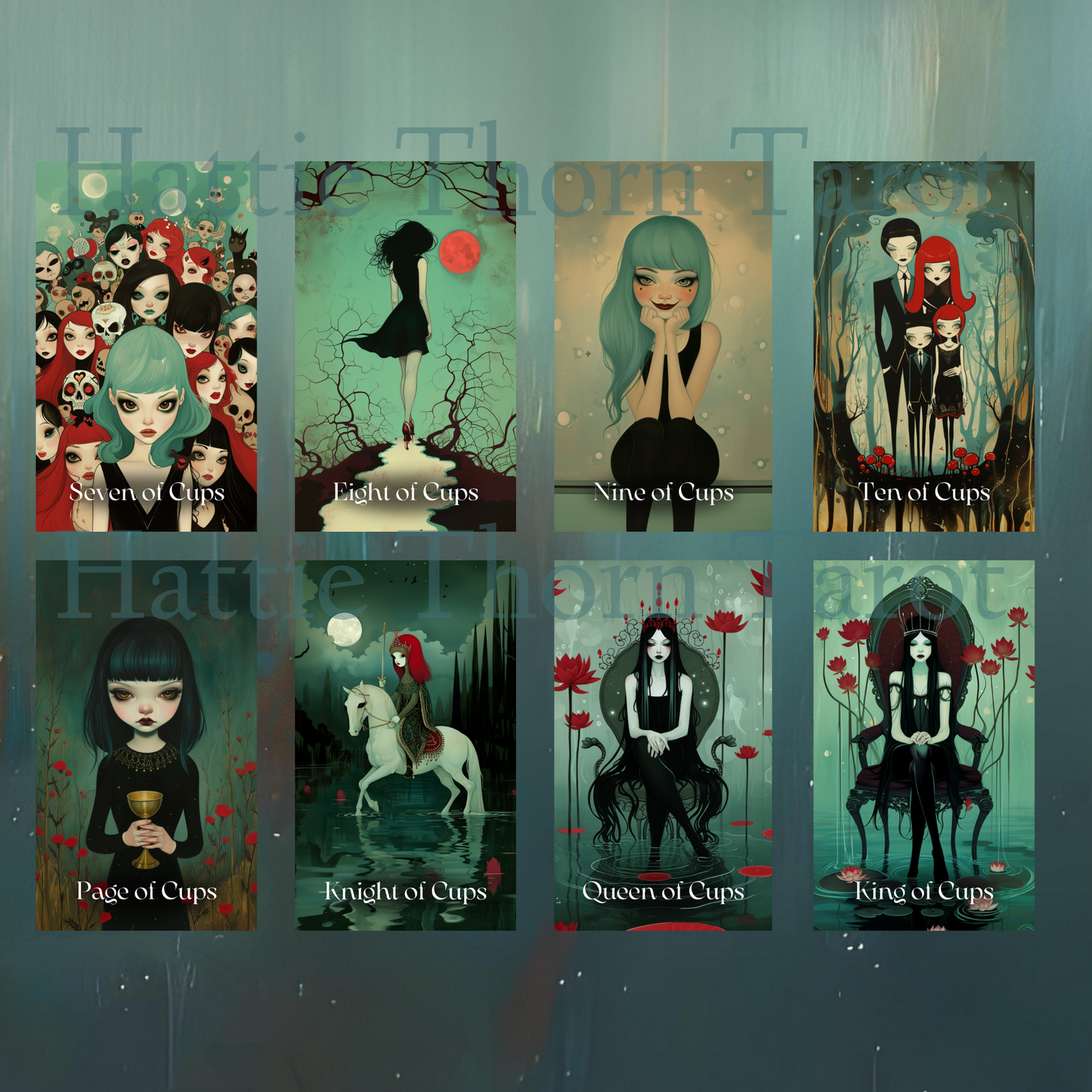 Mystic Maidens Tarot by Hattie Thorn. Original Design 78 Card Deck Based on Rider Waite including Mystic Maidens Tuck Box