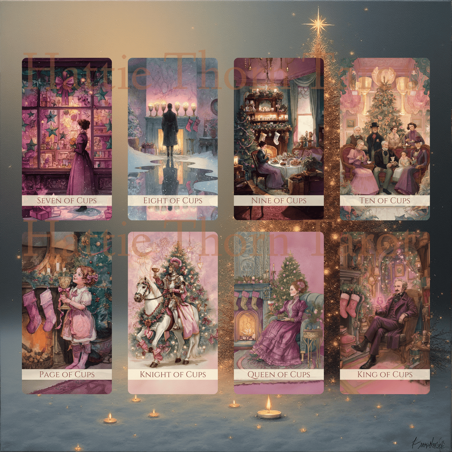 🎄 Festive Hearth Tarot 🎄 — Candlelight Readings by the Glow of a Victorian Christmas Fire - Hattie Thorn Tarot