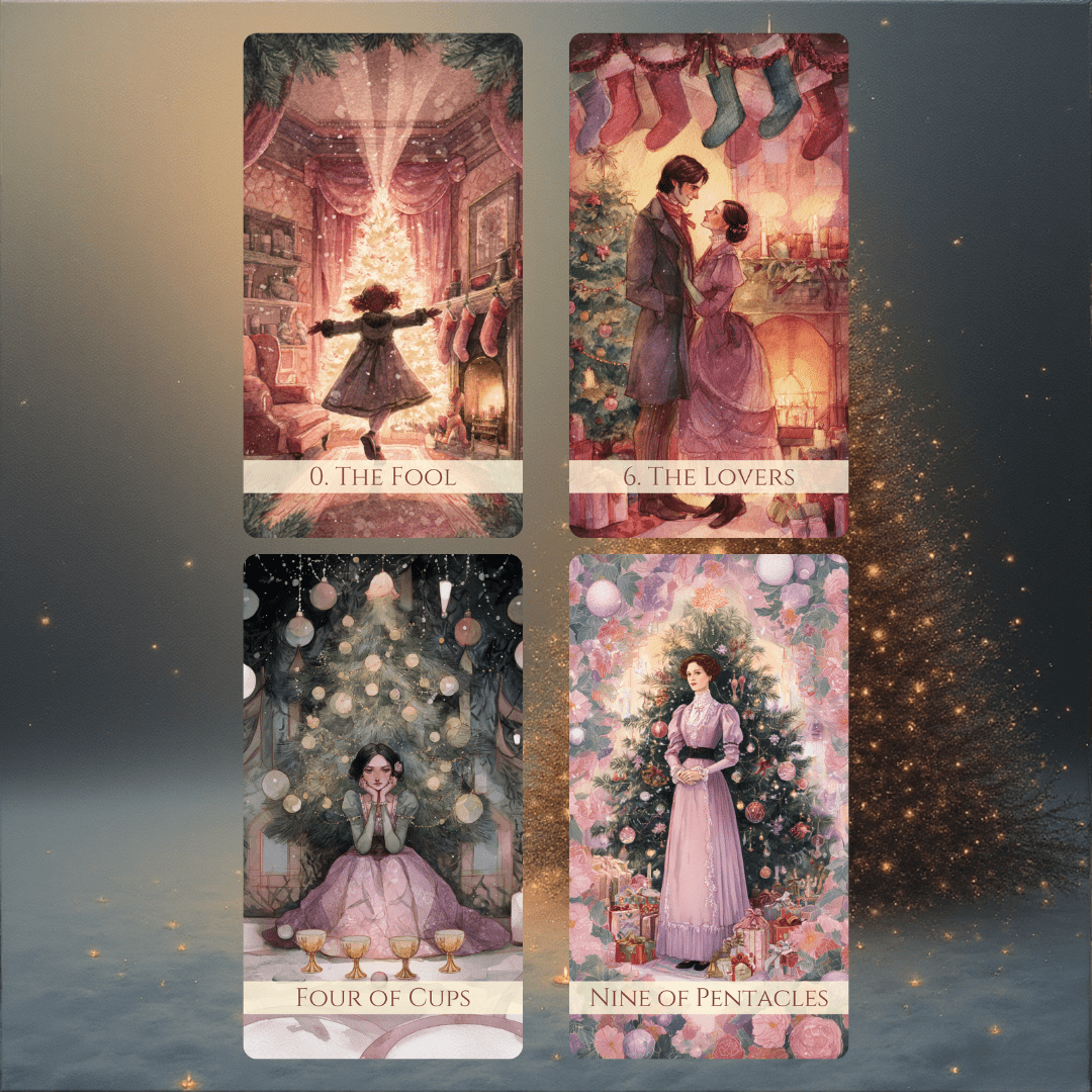 🎄 Festive Hearth Tarot 🎄 — Candlelight Readings by the Glow of a Victorian Christmas Fire - Hattie Thorn Tarot