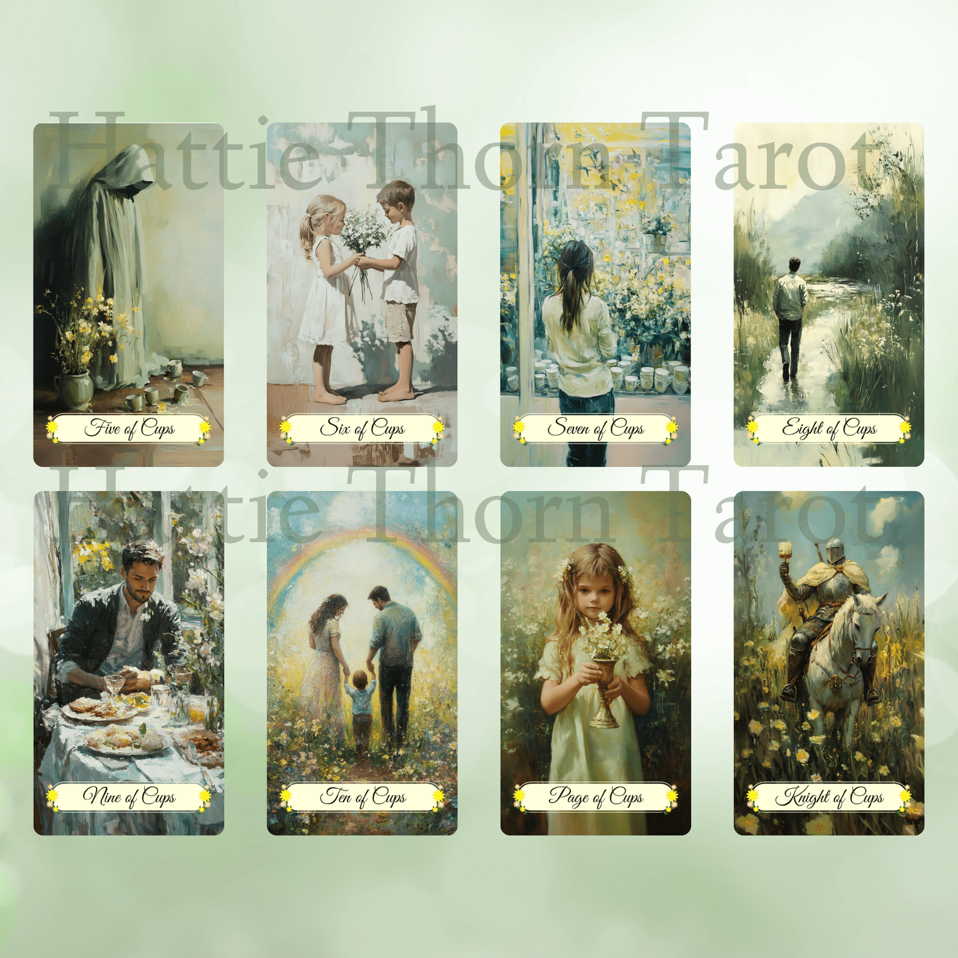 Four Seasons of Tarot – Complete Collection 🍃 A 4 - deck tarot journey through the year, inspired by the beauty of each season - Hattie Thorn Tarot