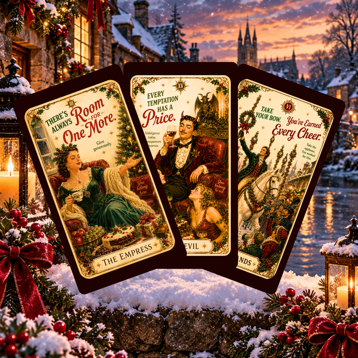 Good Tidings Tarot 🎄 A 78-card vintage Christmas deck of timeless wisdom, festive magic and guidance for every season - Hattie Thorn Tarot