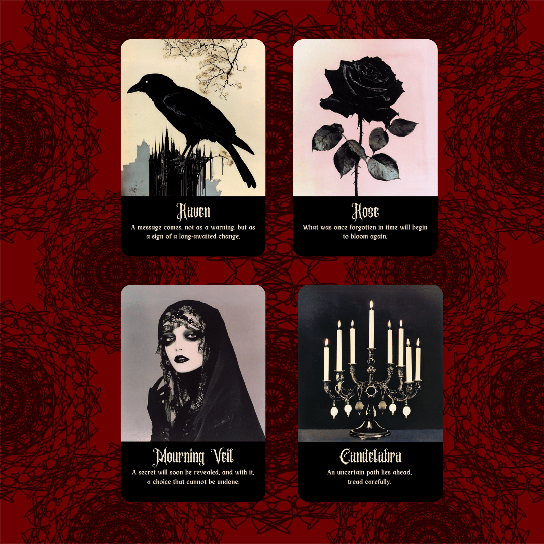 Gothic Dawn Oracle 🕯️ A 50 - card oracle deck of sorrow, silence, and shadowed intuition - Hattie Thorn Tarot