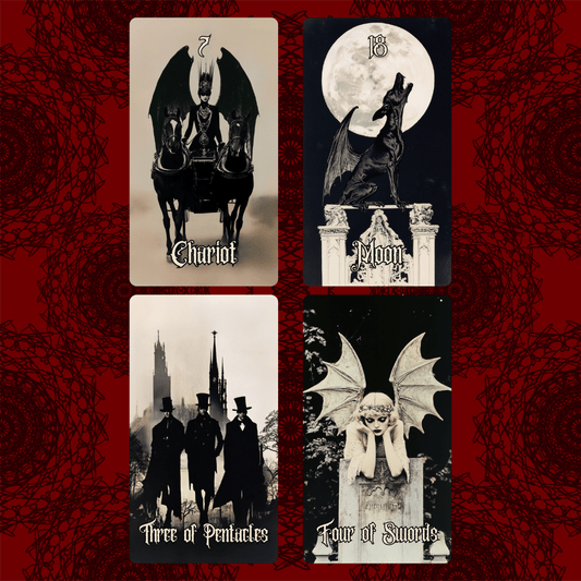 Gothic Dawn Tarot 🕯️ A 78 - card tarot deck of flickering gaslight, faded lace, and solemn beauty - Hattie Thorn Tarot