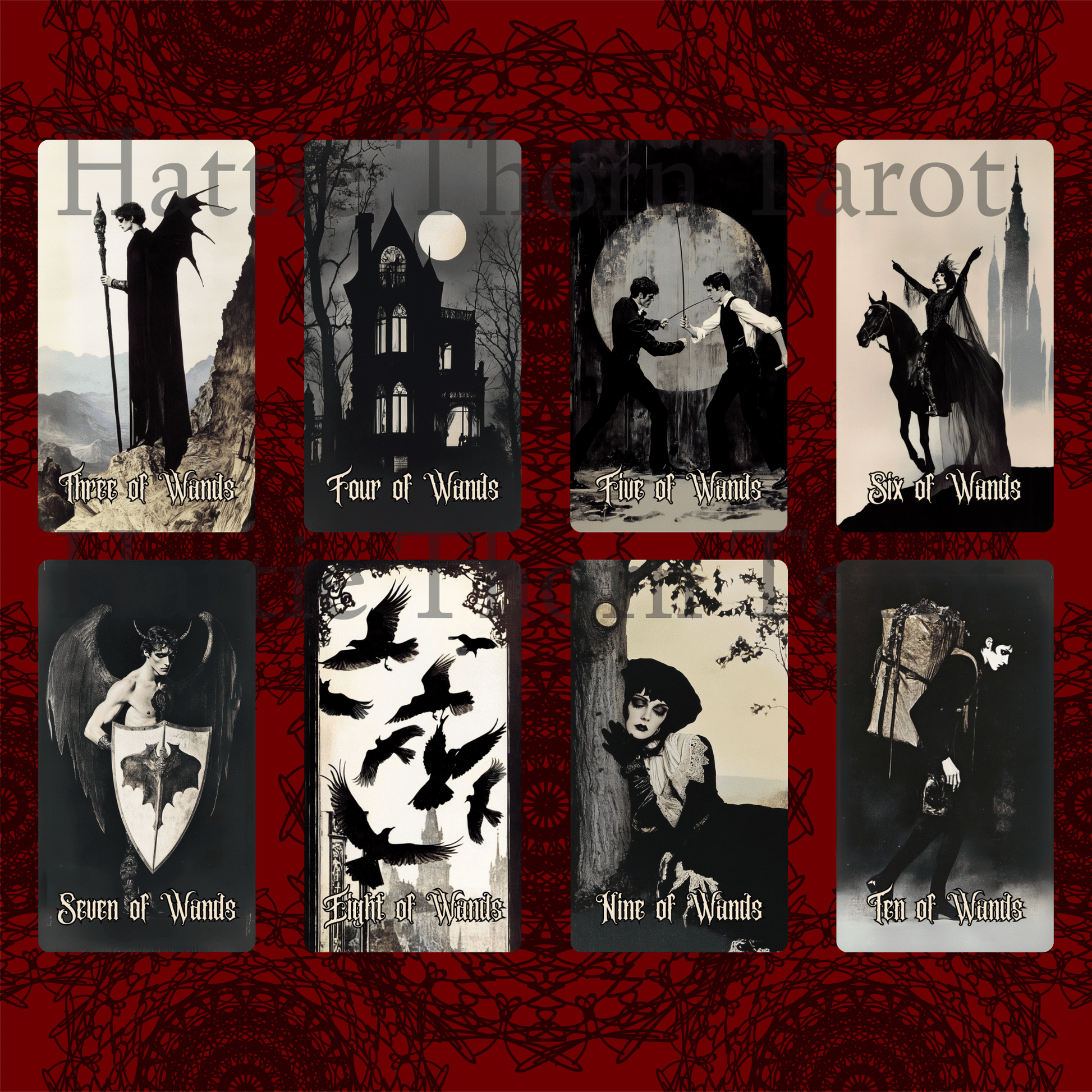 Gothic Dawn Tarot 🕯️ A 78 - card tarot deck of flickering gaslight, faded lace, and solemn beauty - Hattie Thorn Tarot