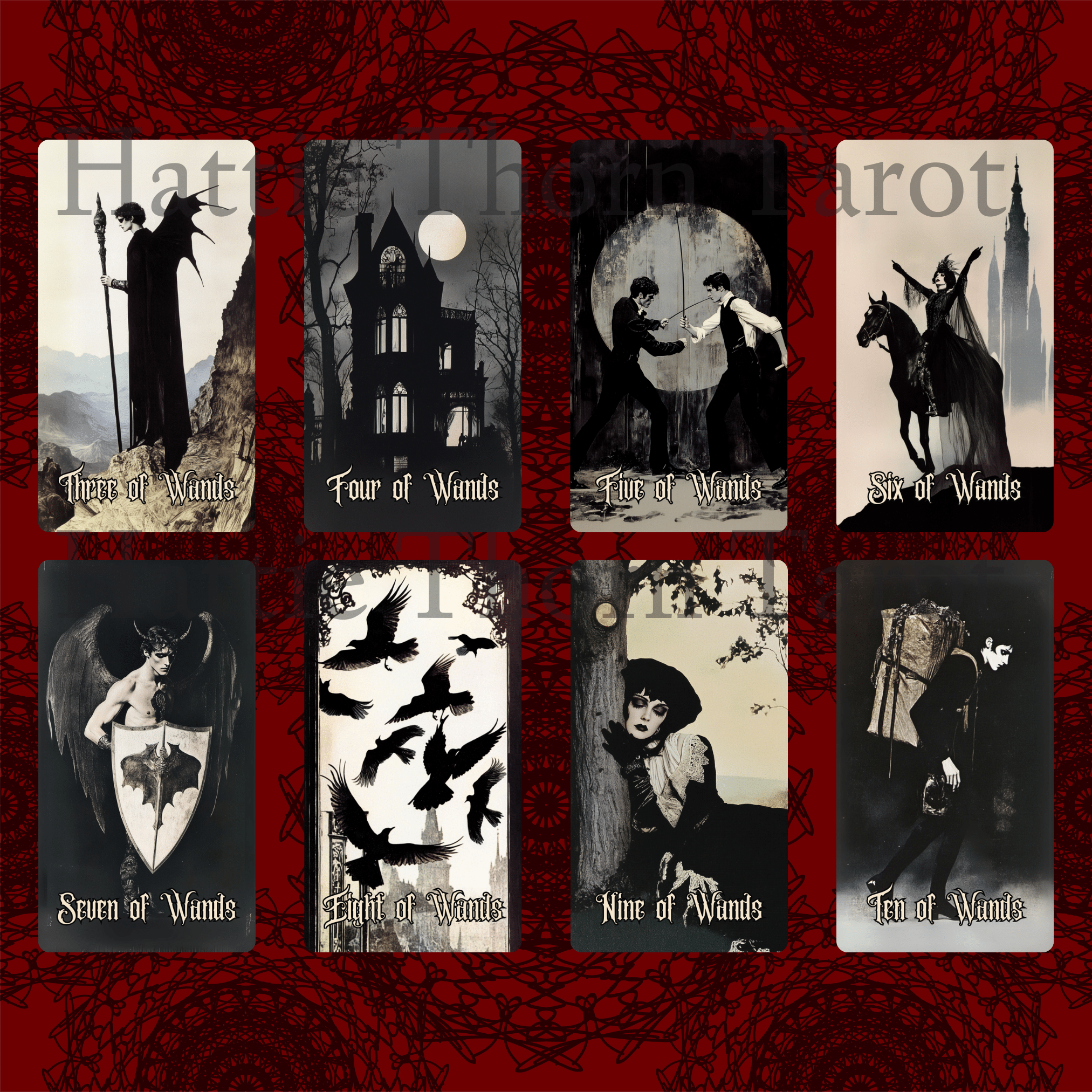 Gothic Dawn Tarot 🕯️ A 78 - card tarot deck of flickering gaslight, faded lace, and solemn beauty - Hattie Thorn Tarot