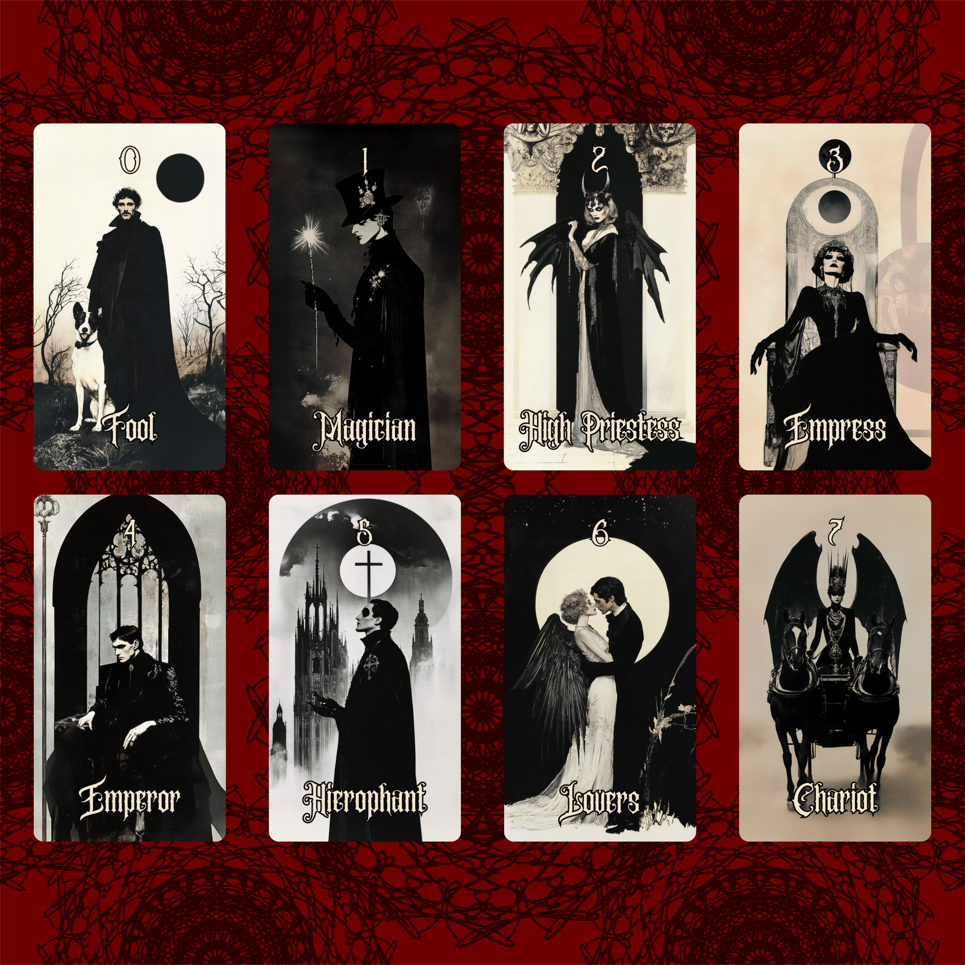 Gothic Dawn Tarot & Oracle Bundle 🕯️ A 2 - deck set of faded lace, velvet shadows, and solemn Victorian prophecy - Hattie Thorn Tarot