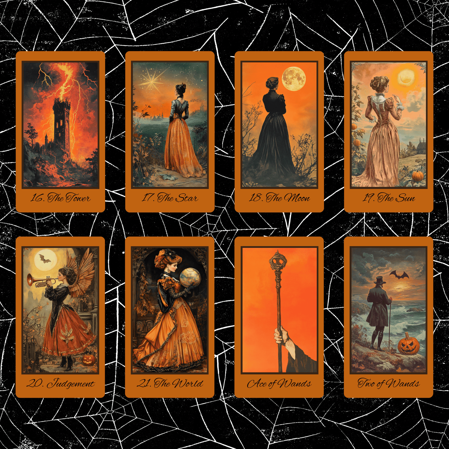 Halloween Yesteryear 🎃 A nostalgic 78 - card deck conjuring vintage Halloween mystery and magic - Hattie Thorn Tarot