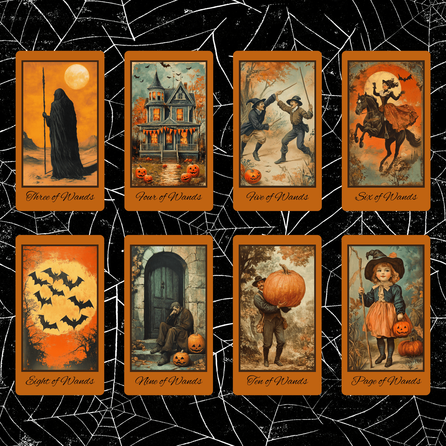 Halloween Yesteryear 🎃 A nostalgic 78 - card deck conjuring vintage Halloween mystery and magic - Hattie Thorn Tarot