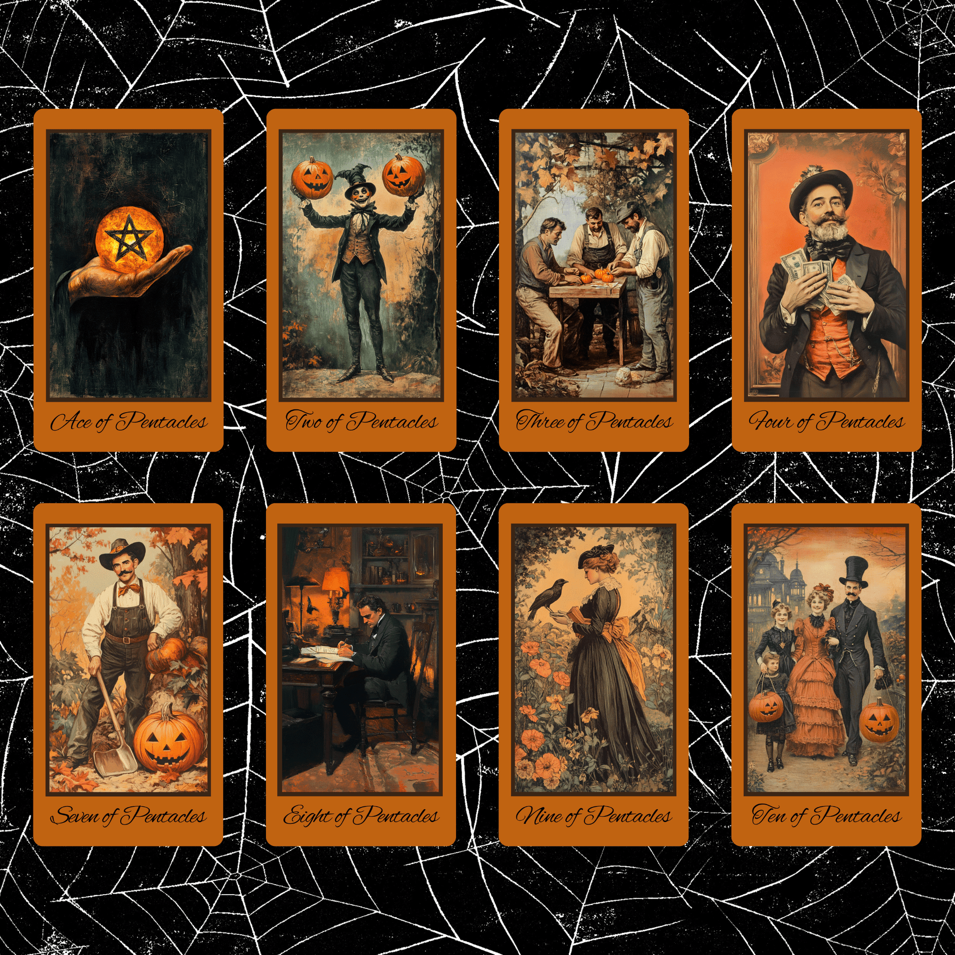 Halloween Yesteryear 🎃 A nostalgic 78 - card deck conjuring vintage Halloween mystery and magic - Hattie Thorn Tarot