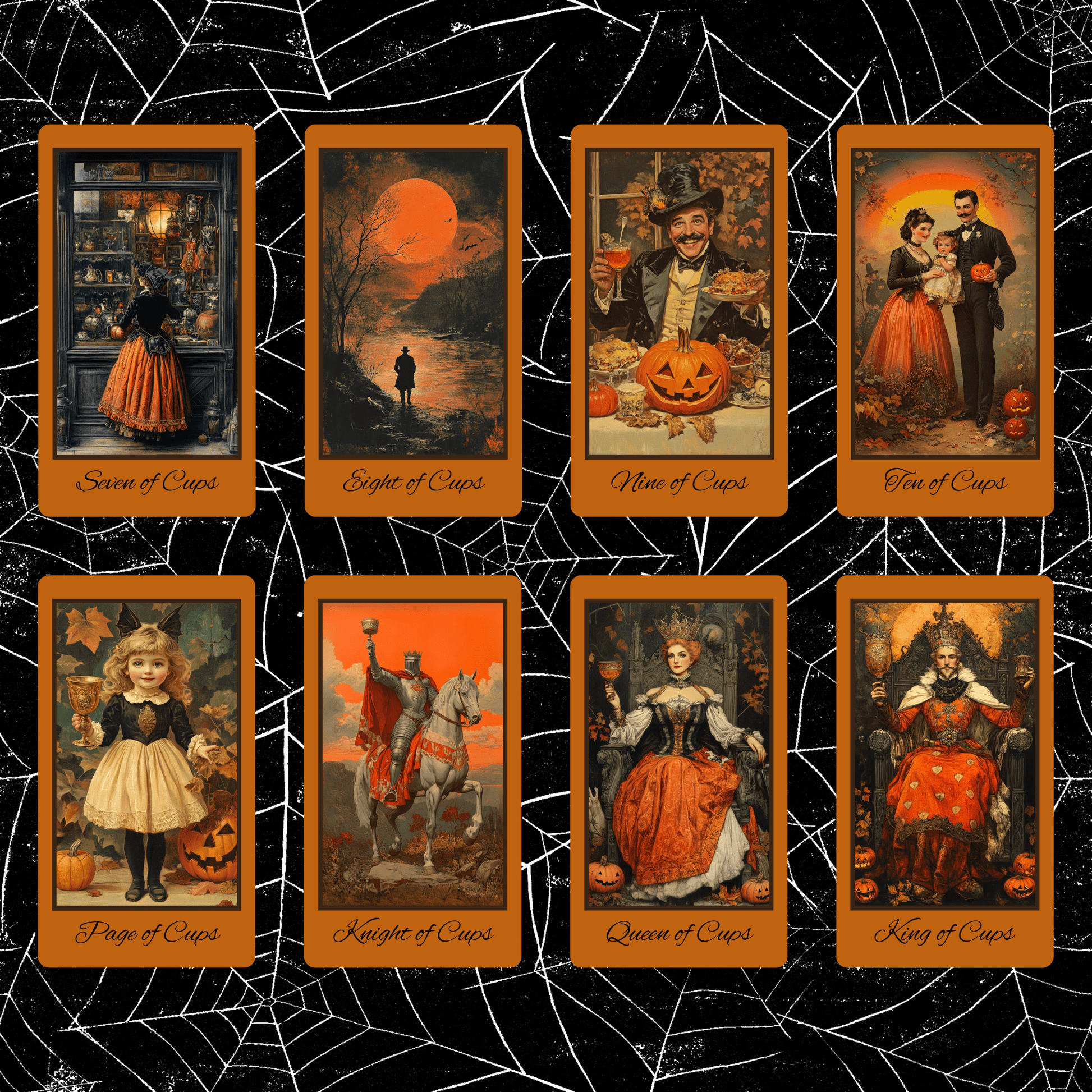Halloween Yesteryear 🎃 A nostalgic 78 - card deck conjuring vintage Halloween mystery and magic - Hattie Thorn Tarot