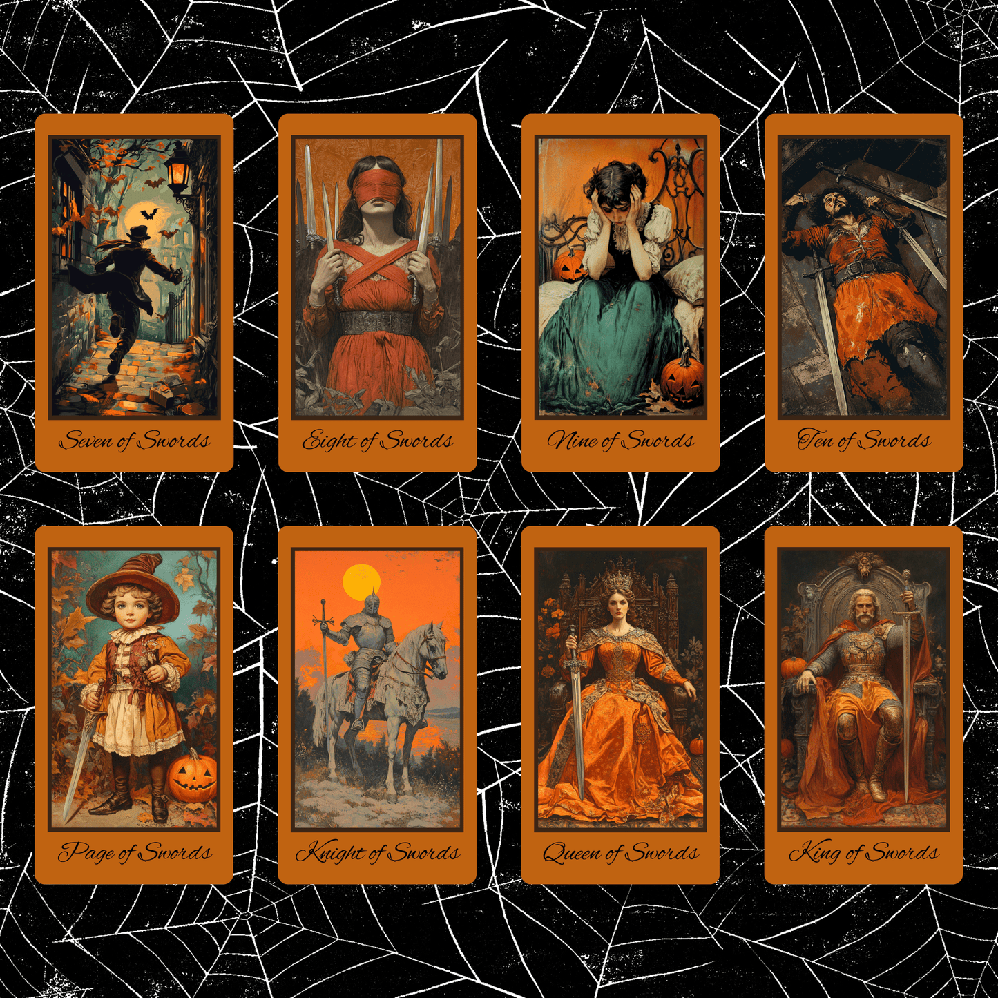 Halloween Yesteryear 🎃 A nostalgic 78 - card deck conjuring vintage Halloween mystery and magic - Hattie Thorn Tarot