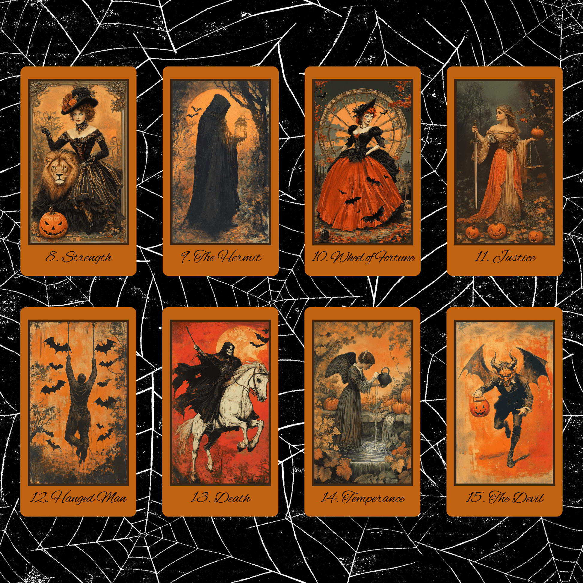 Halloween Yesteryear 🎃 A nostalgic 78 - card deck conjuring vintage Halloween mystery and magic - Hattie Thorn Tarot