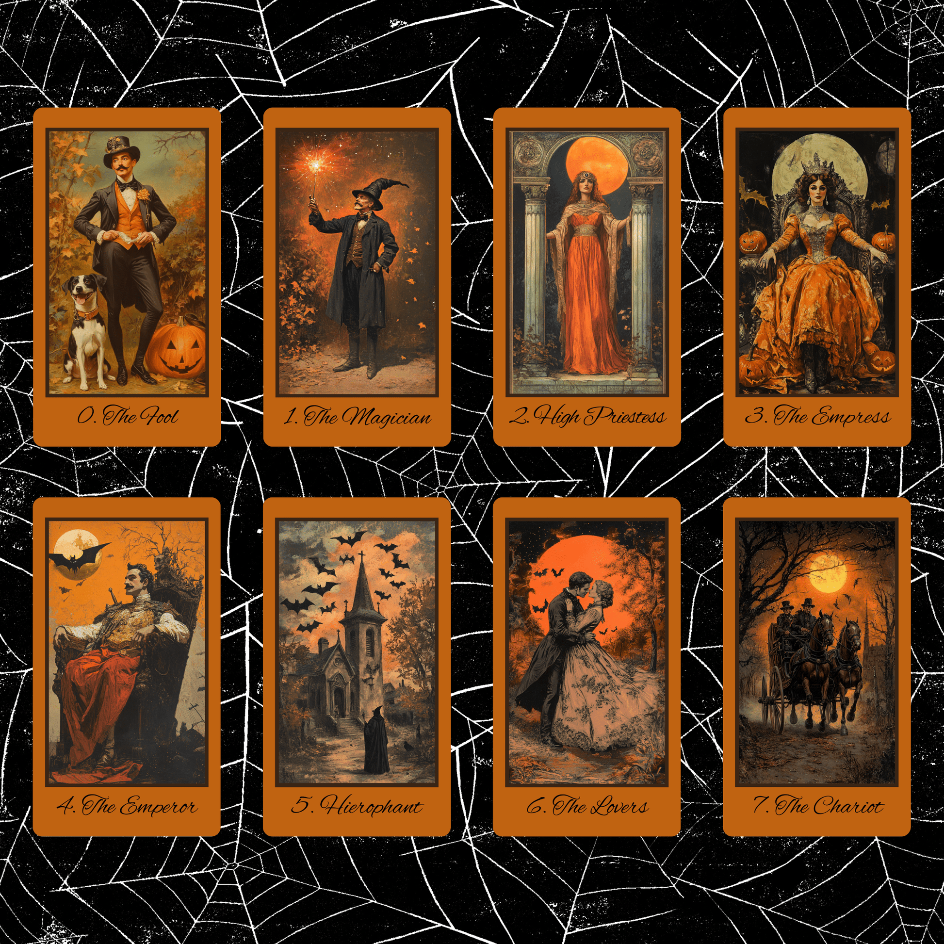 Halloween Yesteryear 🎃 A nostalgic 78 - card deck conjuring vintage Halloween mystery and magic - Hattie Thorn Tarot