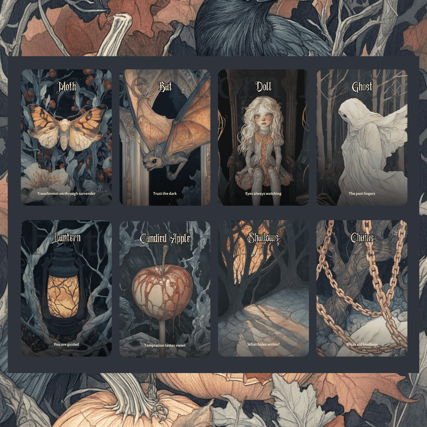 Hallowmere Oracle 🌫️ A 50 - card oracle deck of spectral whispers and Victorian secrets. - Hattie Thorn Tarot