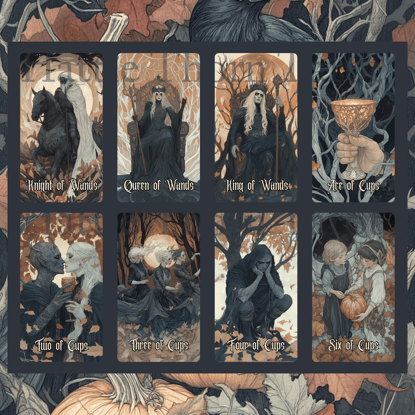 Hallowmere Tarot 🌫️ A 78 - card tarot deck steeped in candlelight, mystery, and Victorian mourning magic. - Hattie Thorn Tarot
