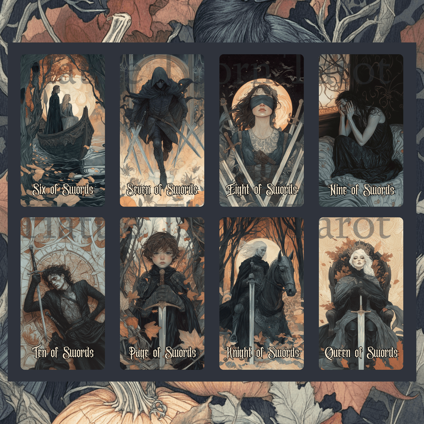 Hallowmere Tarot 🌫️ A 78 - card tarot deck steeped in candlelight, mystery, and Victorian mourning magic. - Hattie Thorn Tarot