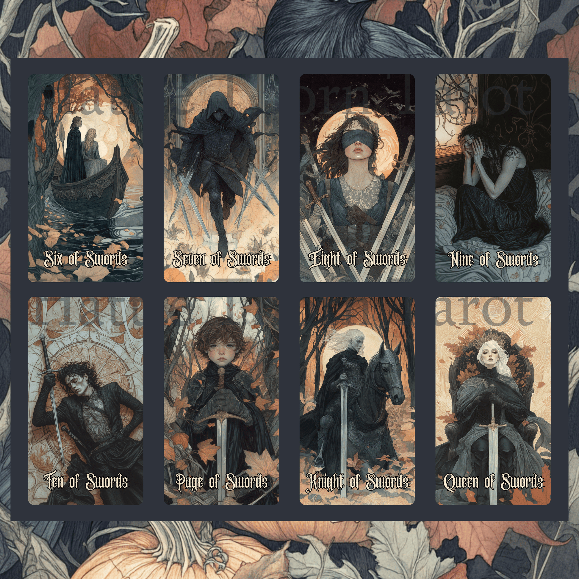 Hallowmere Tarot 🌫️ A 78 - card tarot deck steeped in candlelight, mystery, and Victorian mourning magic. - Hattie Thorn Tarot