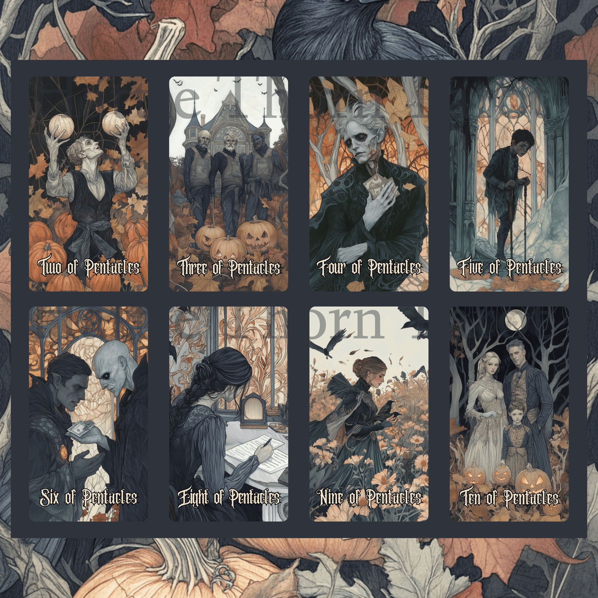 Hallowmere Tarot 🌫️ A 78 - card tarot deck steeped in candlelight, mystery, and Victorian mourning magic. - Hattie Thorn Tarot