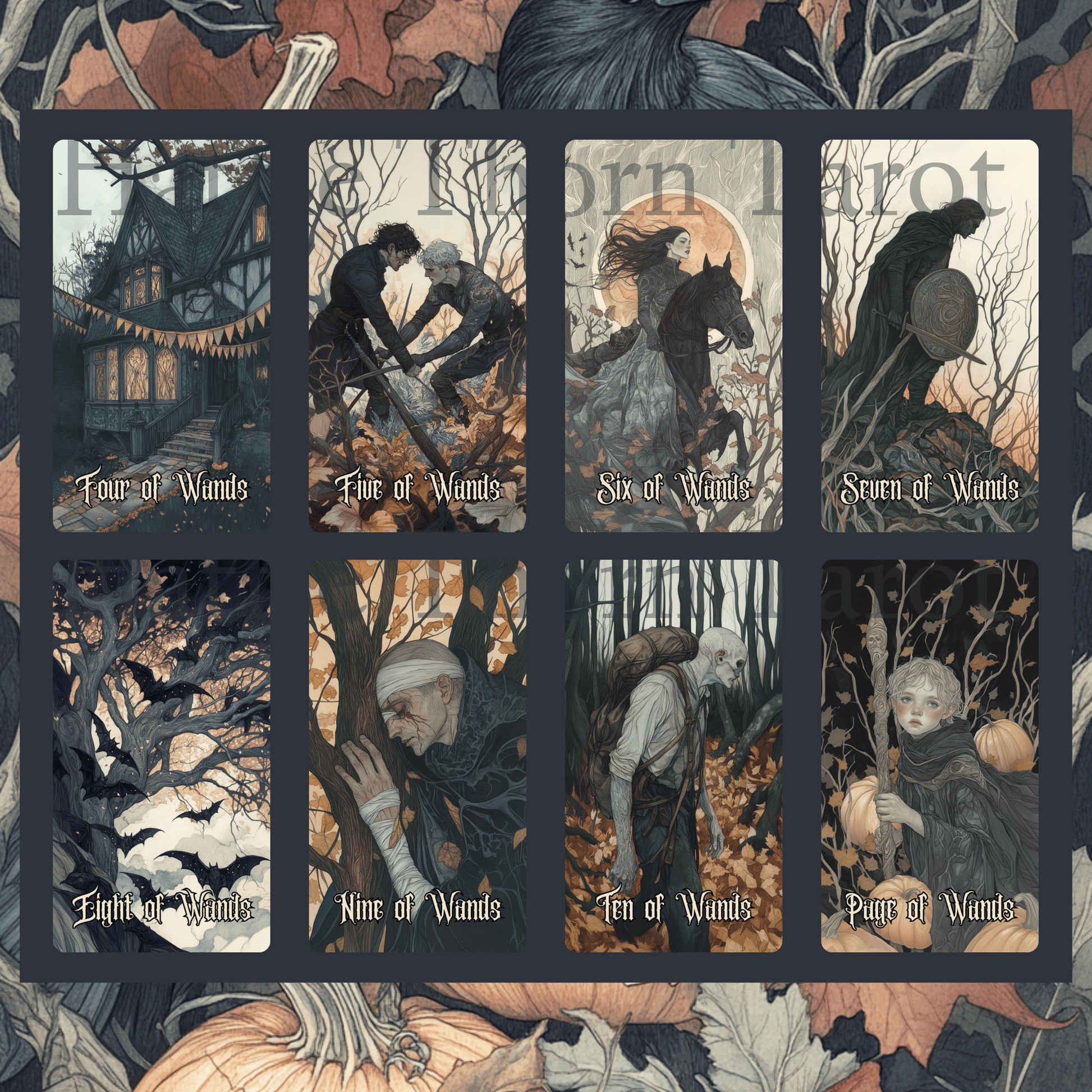 Hallowmere Tarot 🌫️ A 78 - card tarot deck steeped in candlelight, mystery, and Victorian mourning magic. - Hattie Thorn Tarot