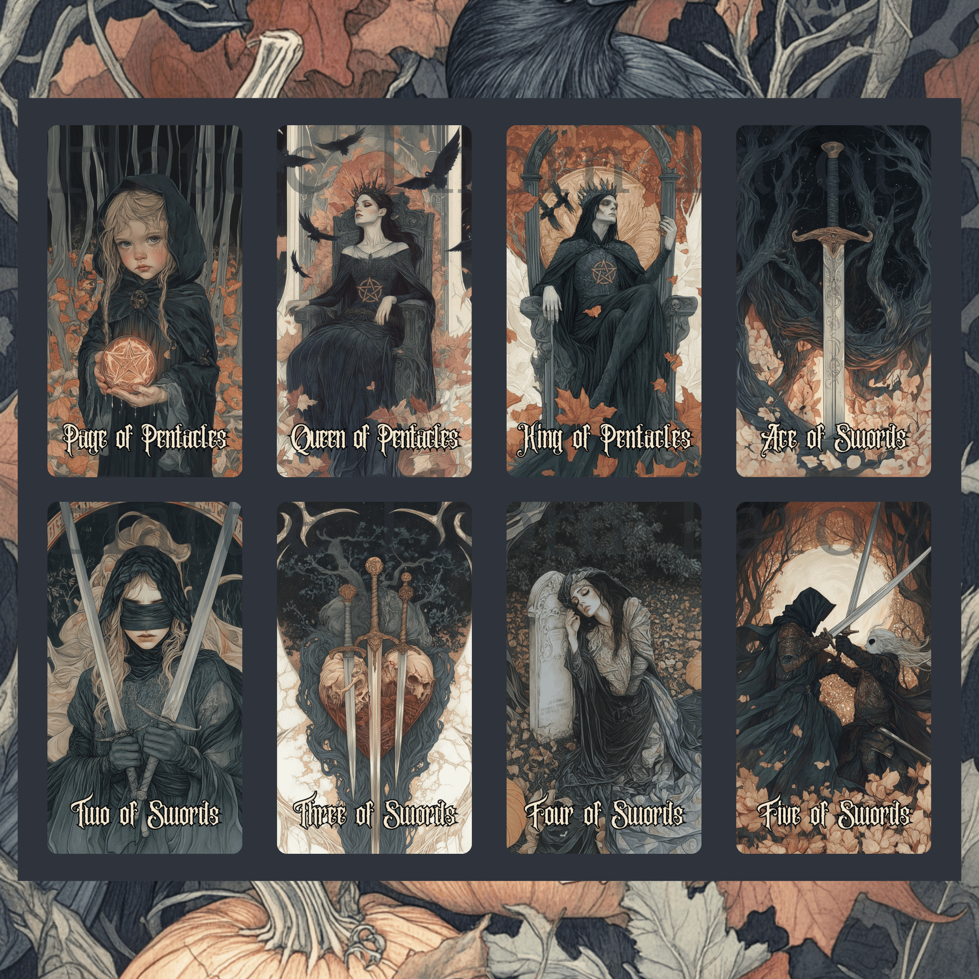 Hallowmere Tarot 🌫️ A 78 - card tarot deck steeped in candlelight, mystery, and Victorian mourning magic. - Hattie Thorn Tarot