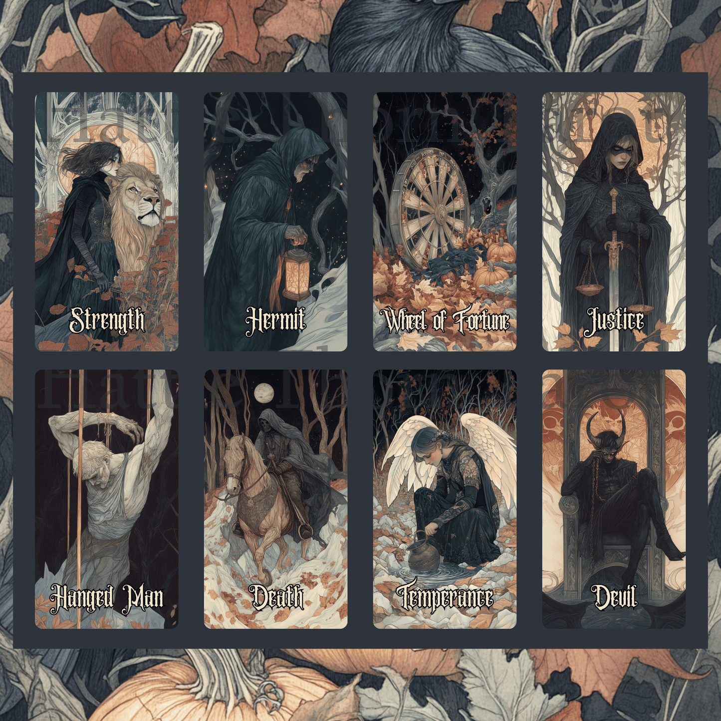 Hallowmere Tarot 🌫️ A 78 - card tarot deck steeped in candlelight, mystery, and Victorian mourning magic. - Hattie Thorn Tarot