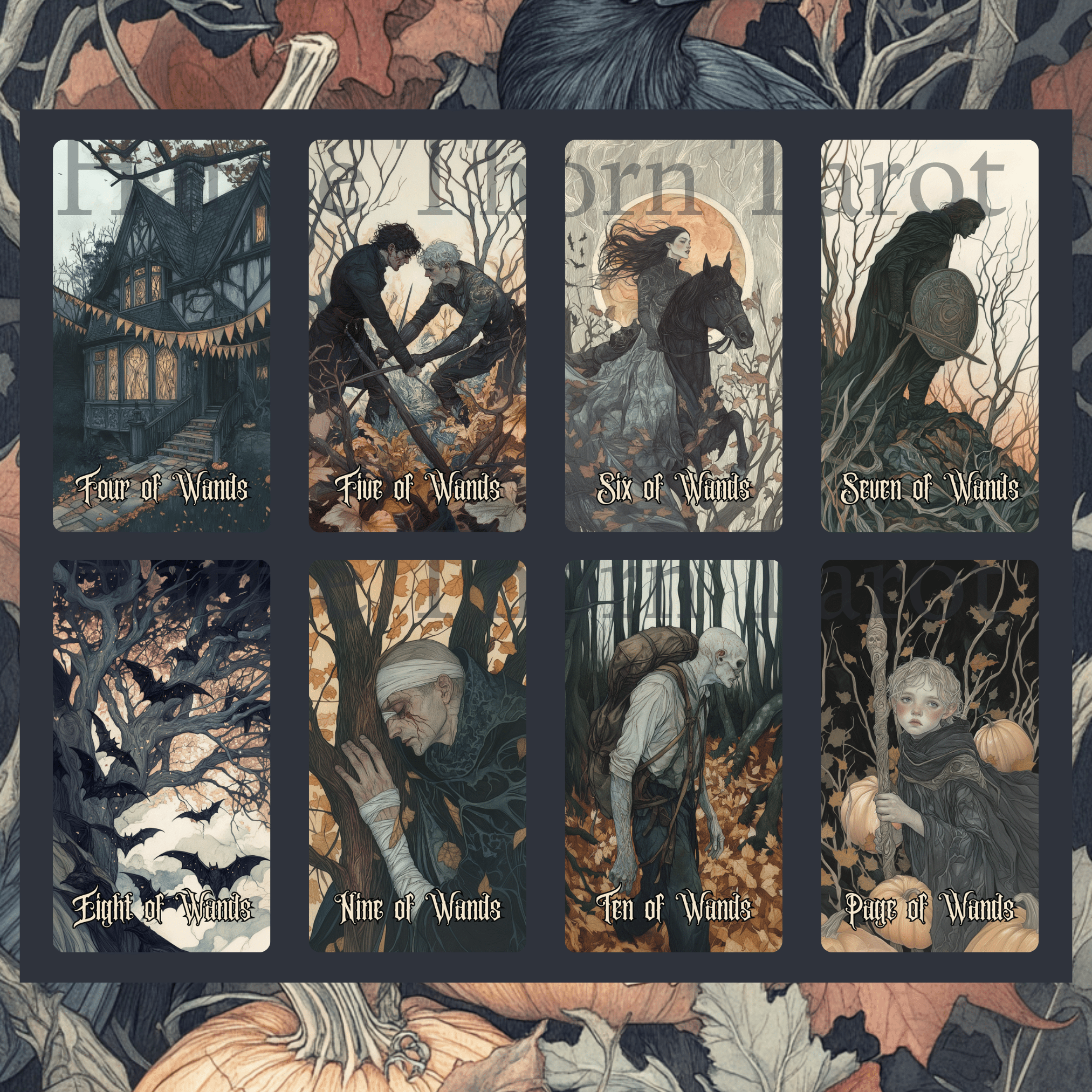 Hallowmere Tarot & Oracle Bundle 🕸️ A haunted 2 - deck set for readings bathed in candlelight and Victorian sorrow. - Hattie Thorn Tarot