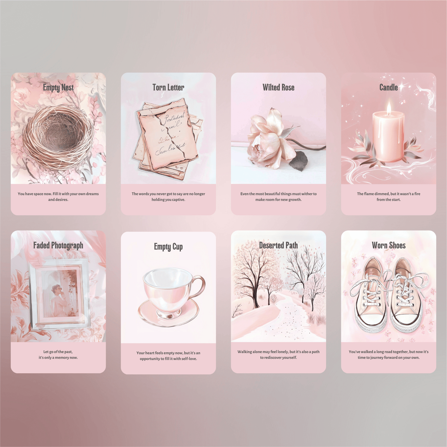 Heartbreak Oracle 💔 A 50 - card oracle deck for release, reflection, and reclaiming your heart - Hattie Thorn Tarot