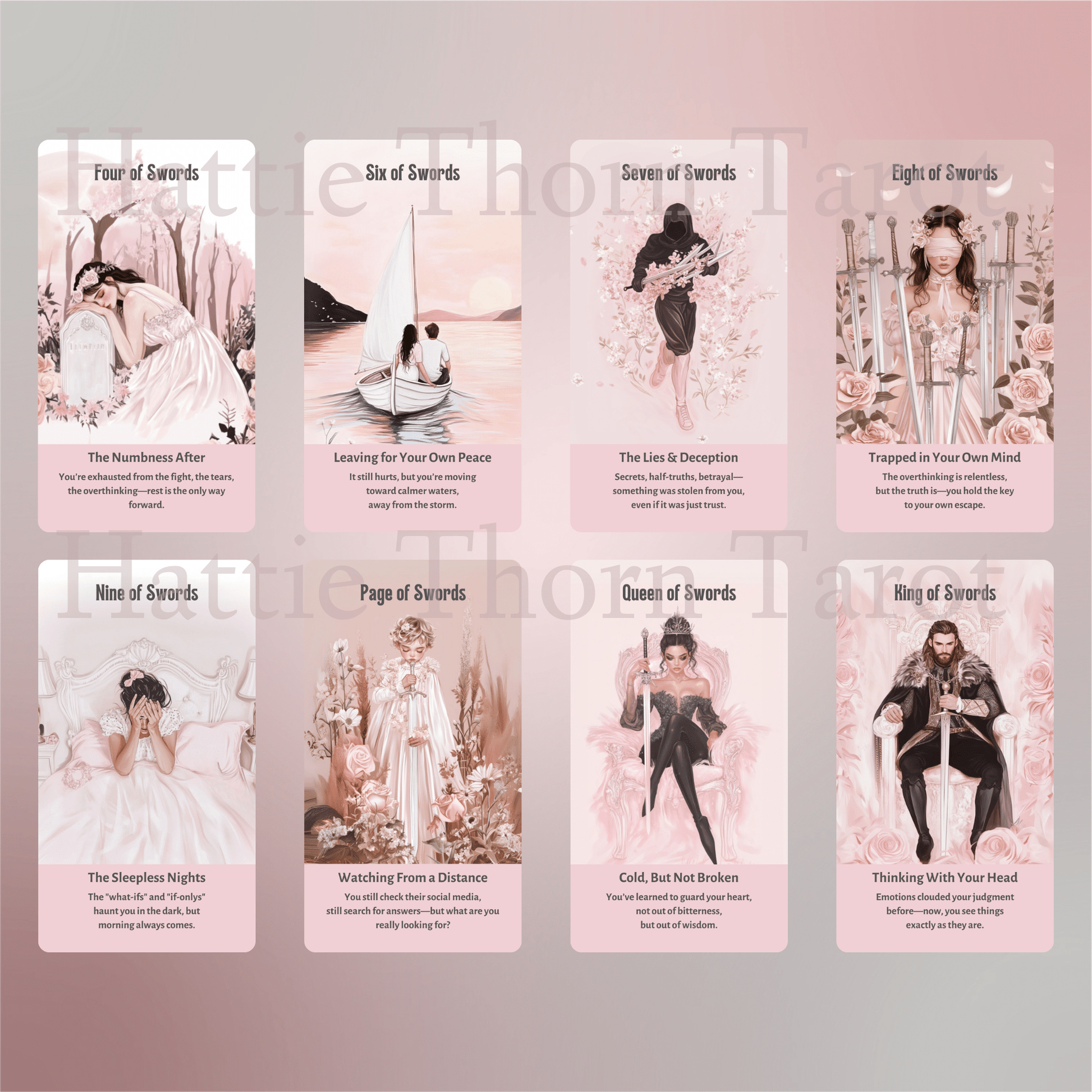 Heartbreak Tarot 💔 A 78 - card deck for navigating love lost, painful truths, and emotional rebirth - Hattie Thorn Tarot