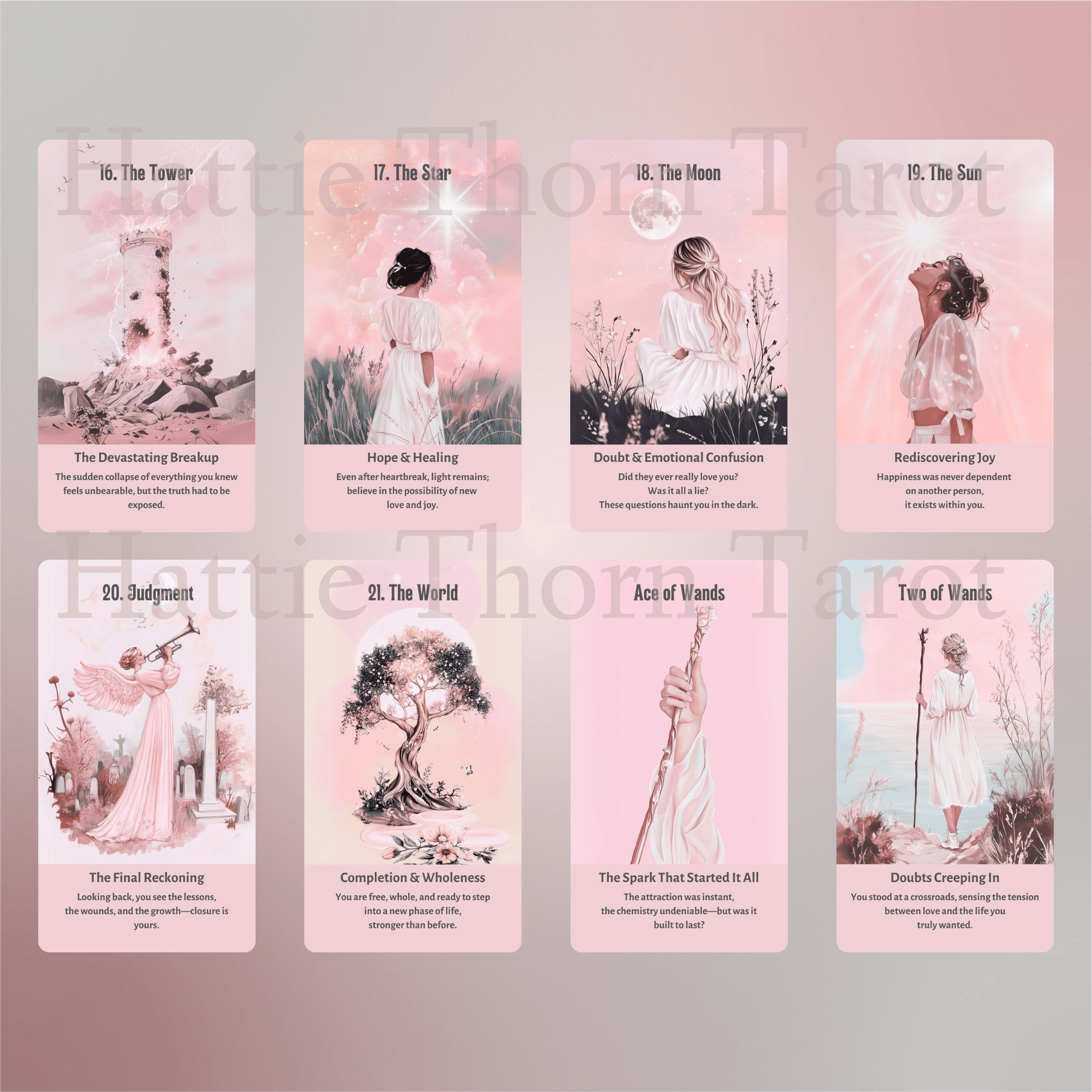 Heartbreak Tarot 💔 A 78 - card deck for navigating love lost, painful truths, and emotional rebirth - Hattie Thorn Tarot