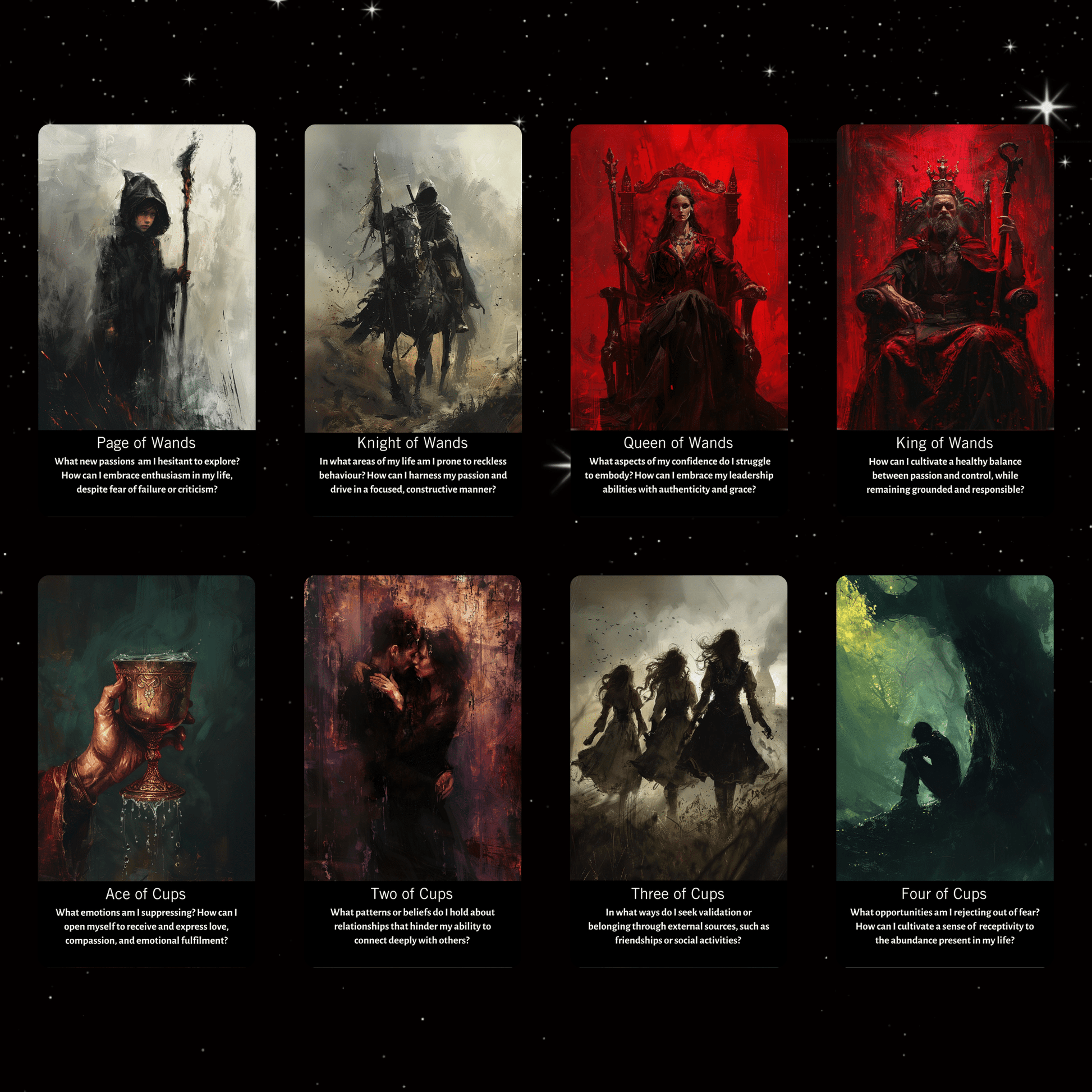 Inner Shadows Tarot 🌘 A shadow work tarot deck for self - discovery, transformation, and healing - Hattie Thorn Tarot