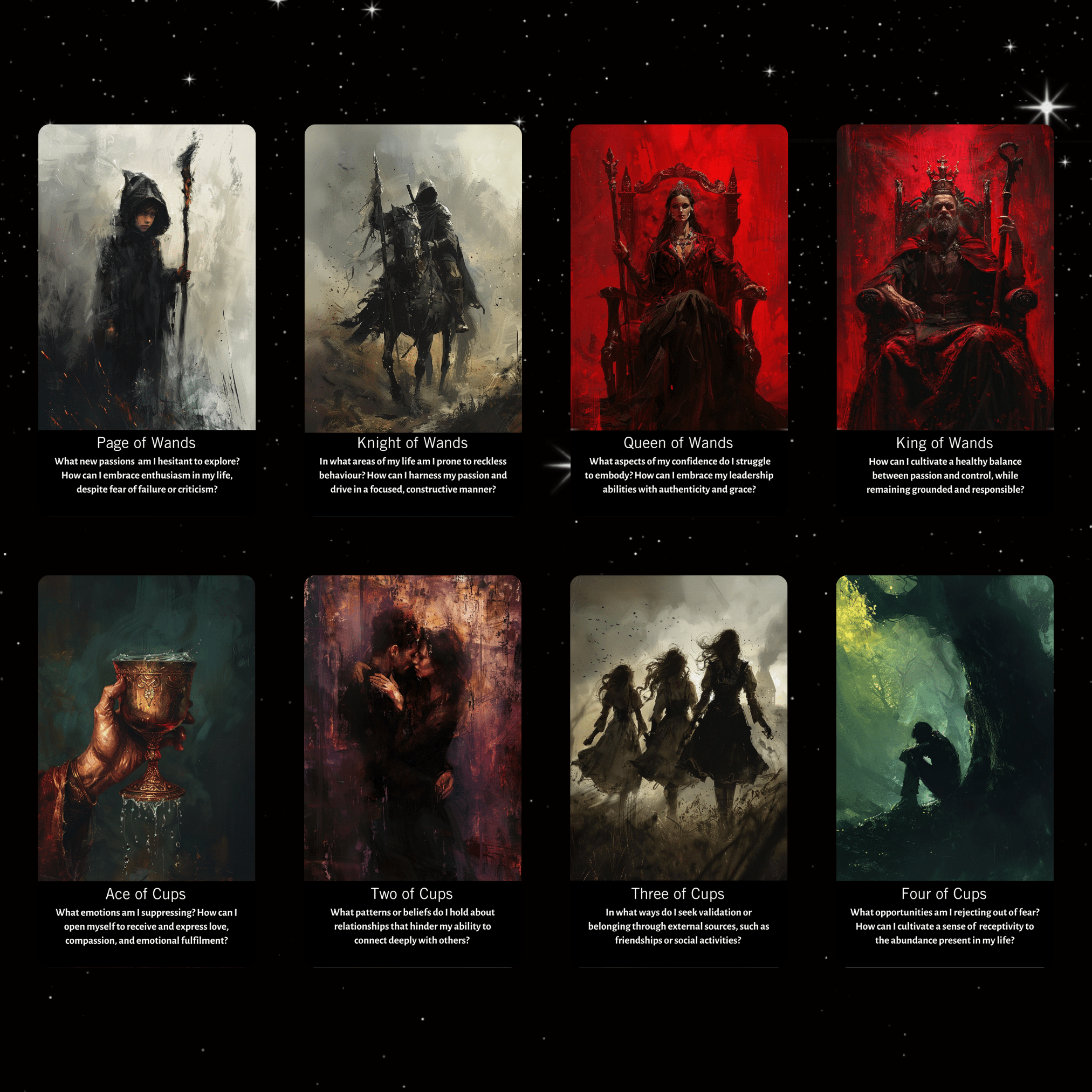 Inner Shadows Tarot 🌘 A shadow work tarot deck for self - discovery, transformation, and healing - Hattie Thorn Tarot