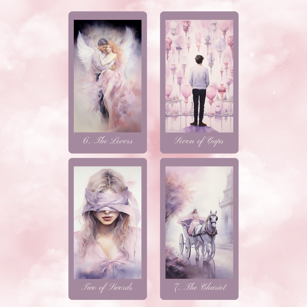 Ethereal Romance Tarot by Hattie Thorn. Original Design 78 Card Deck Based on Rider Waite including Ethereal Romance Tuck Box