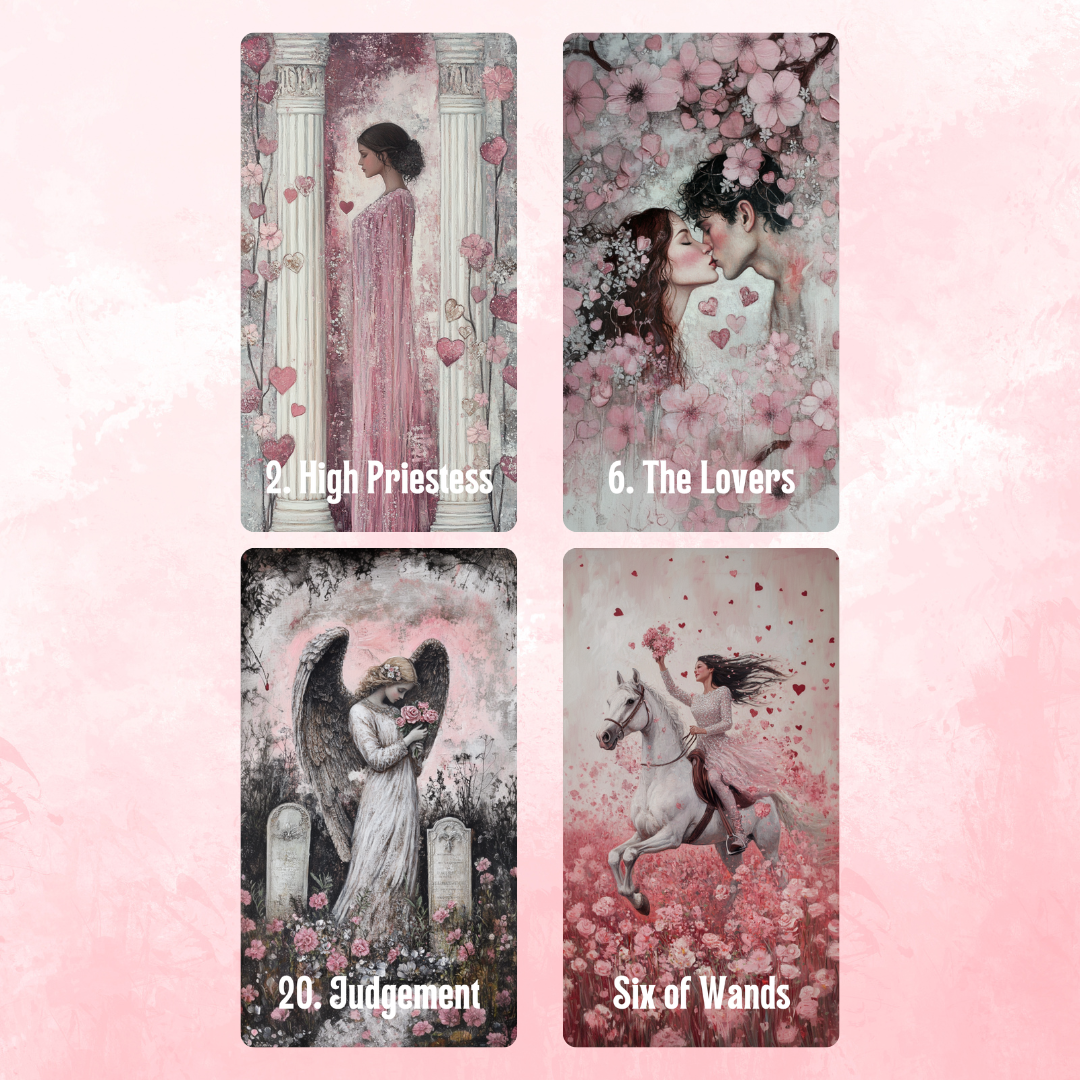 Lovers' Path Tarot by Hattie Thorn. Original Design 78 Card Deck inc Lovers' Path Tuck Box and Love Interpretation Guidebook