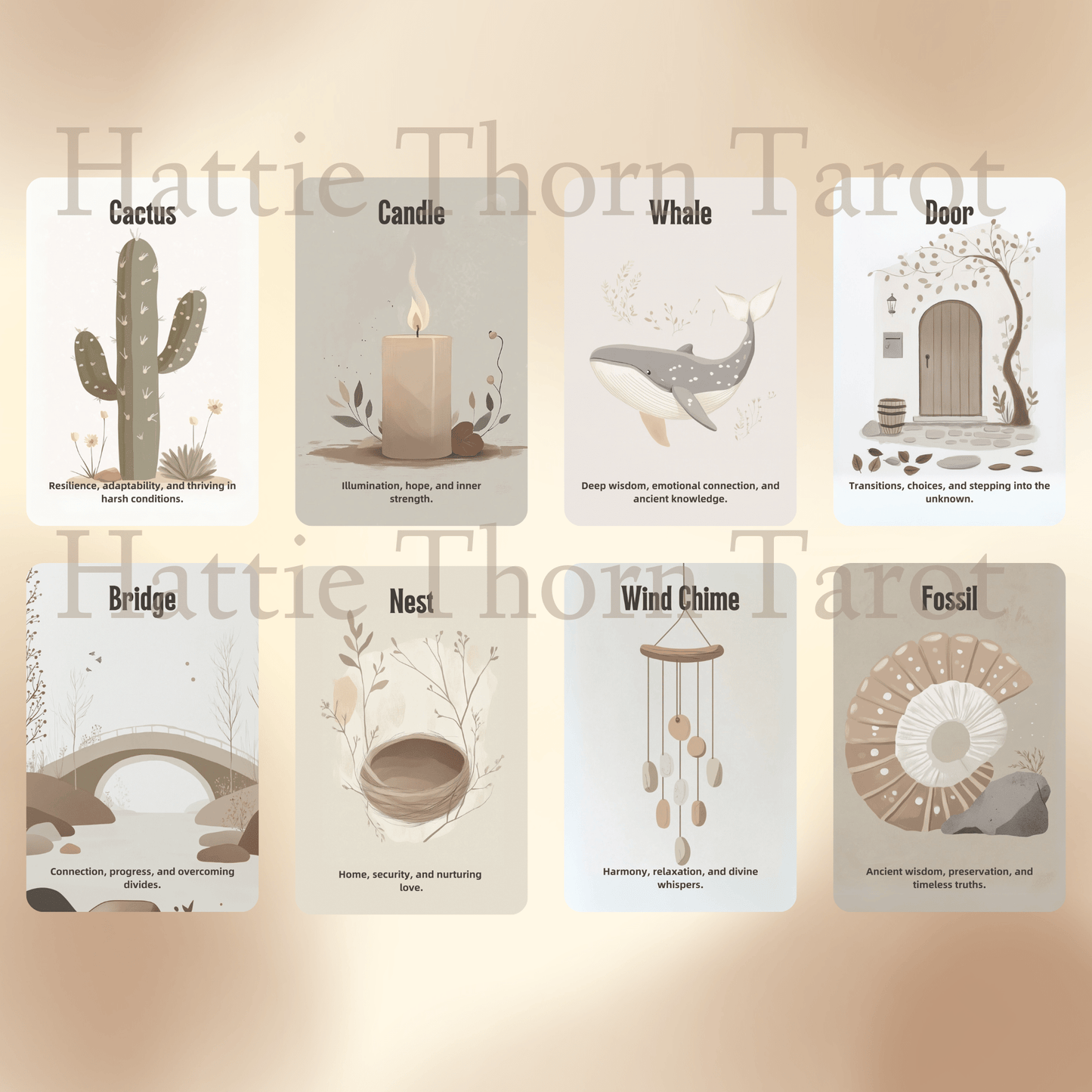 Kindred Spirit Oracle ☕ A 50 - card oracle deck of warmth, simplicity, and gentle, present - moment truth - Hattie Thorn Tarot