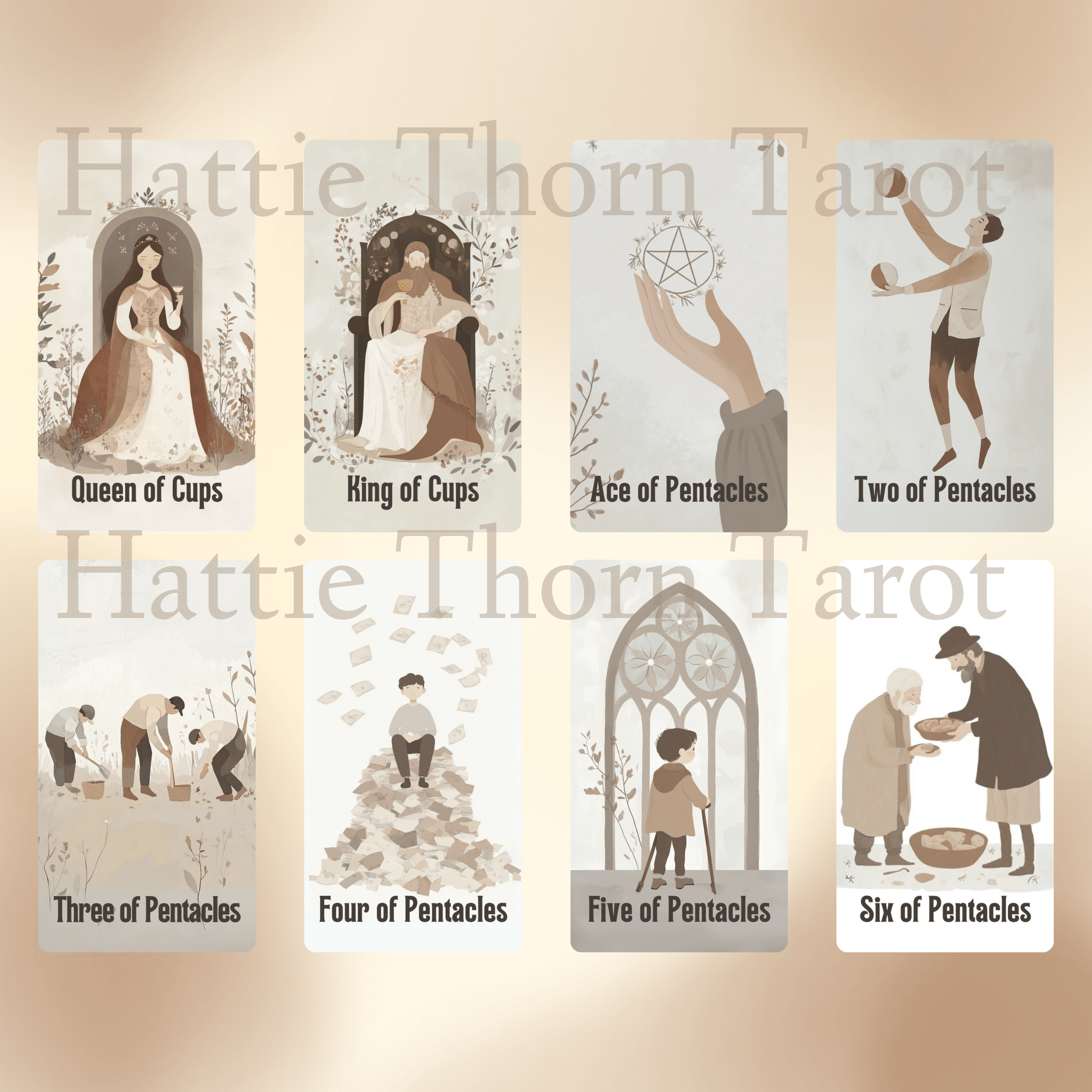 Kindred Spirit Tarot ☕ A 78 - card tarot deck for gentle guidance, heartfelt reflection, and soft, soul - soothing insight - Hattie Thorn Tarot