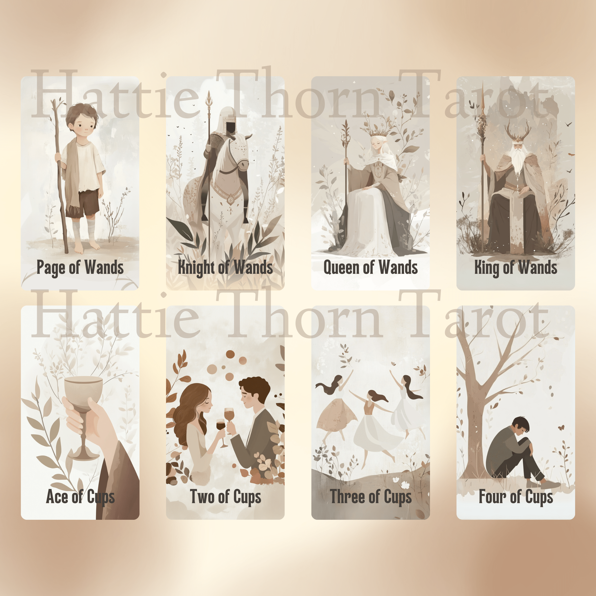 Kindred Spirit Tarot ☕ A 78 - card tarot deck for gentle guidance, heartfelt reflection, and soft, soul - soothing insight - Hattie Thorn Tarot