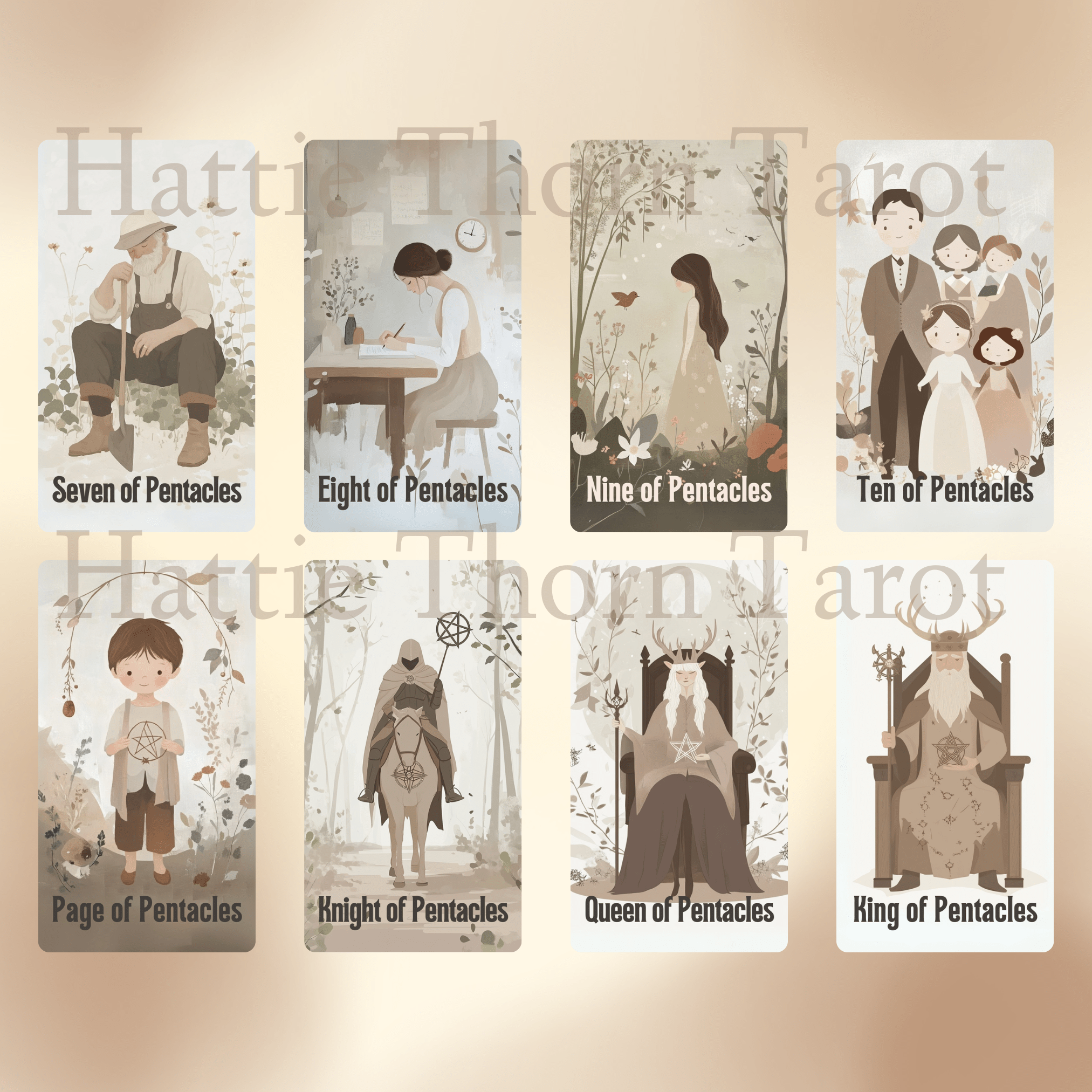 Kindred Spirit Tarot ☕ A 78 - card tarot deck for gentle guidance, heartfelt reflection, and soft, soul - soothing insight - Hattie Thorn Tarot