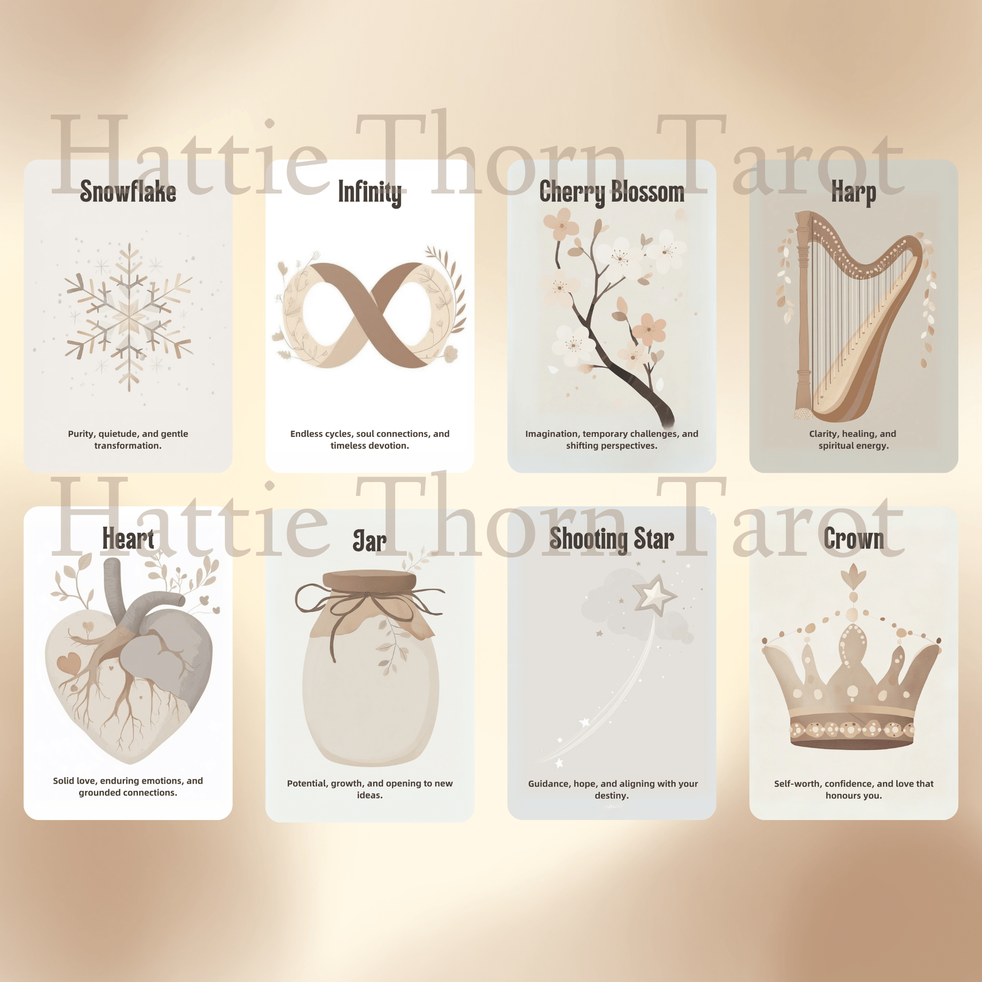 Kindred Spirit Tarot & Oracle Bundle ☕ A cozy 2 - deck bundle of gentle insight, slow living, and soul - soothing scenes - Hattie Thorn Tarot