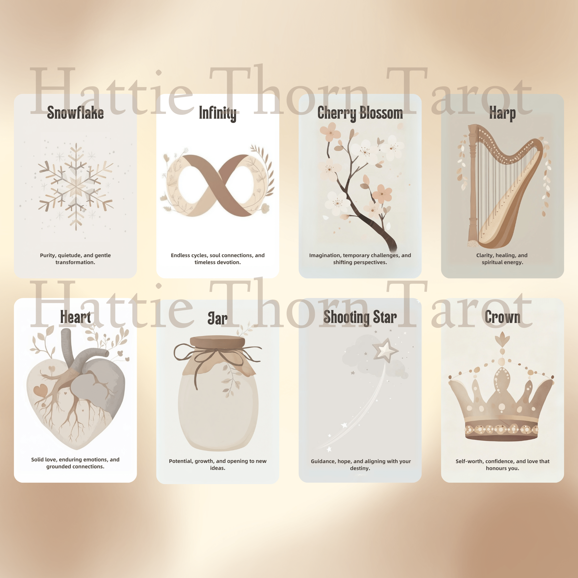 Kindred Spirit Tarot & Oracle Bundle ☕ A cozy 2 - deck bundle of gentle insight, slow living, and soul - soothing scenes - Hattie Thorn Tarot