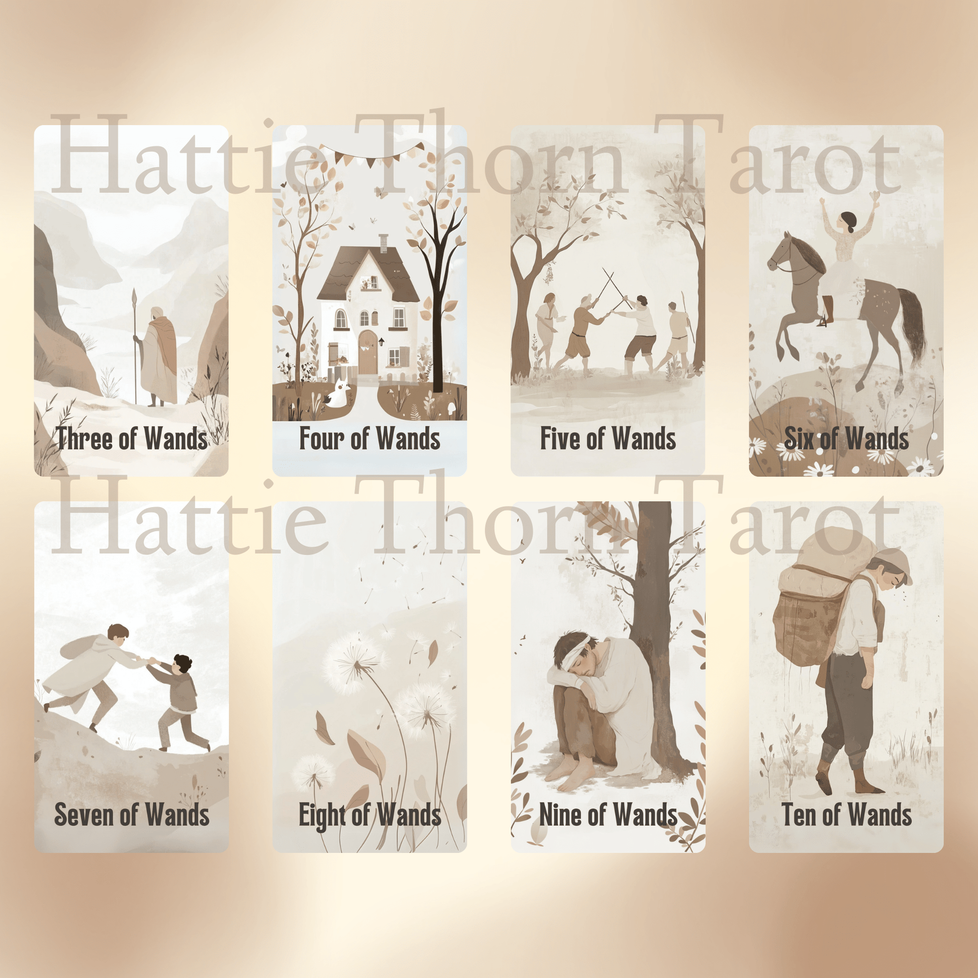 Kindred Spirit Tarot & Oracle Bundle ☕ A cozy 2 - deck bundle of gentle insight, slow living, and soul - soothing scenes - Hattie Thorn Tarot